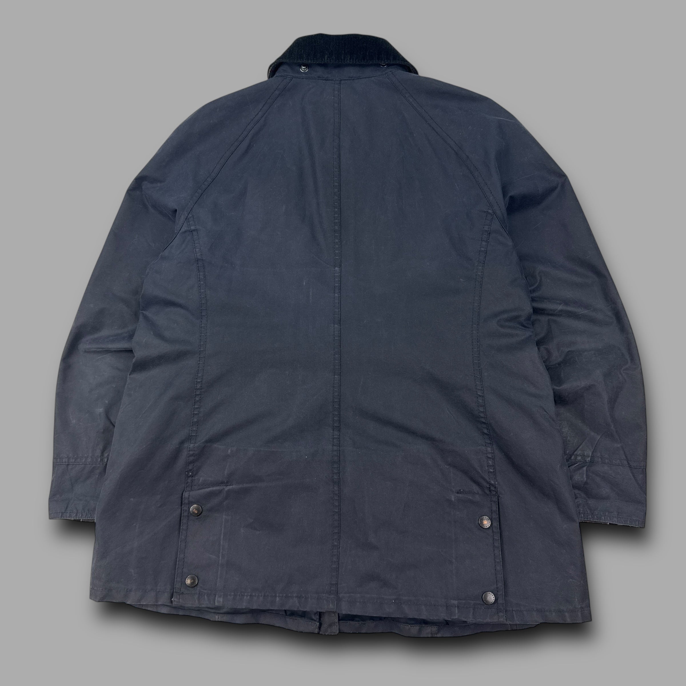 Barbour 2000's beadnell technical zip-up waxed jacket (S-M)