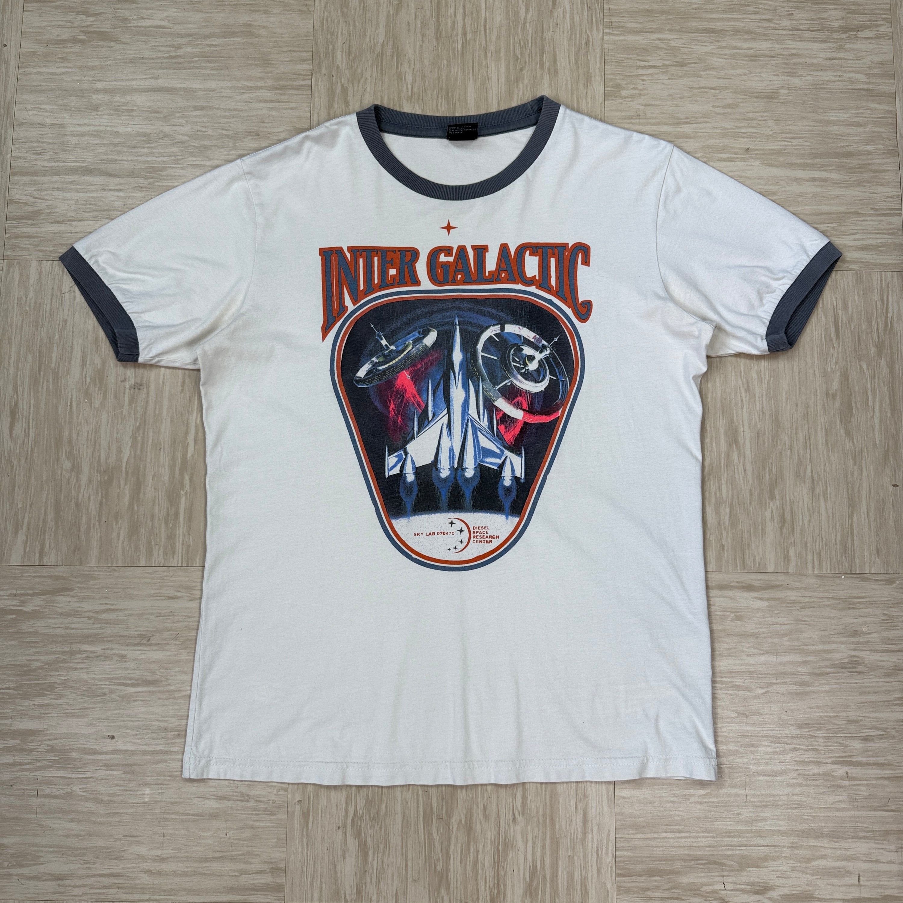 Diesel 2000's inter galactic graphic ringer tee (M)
