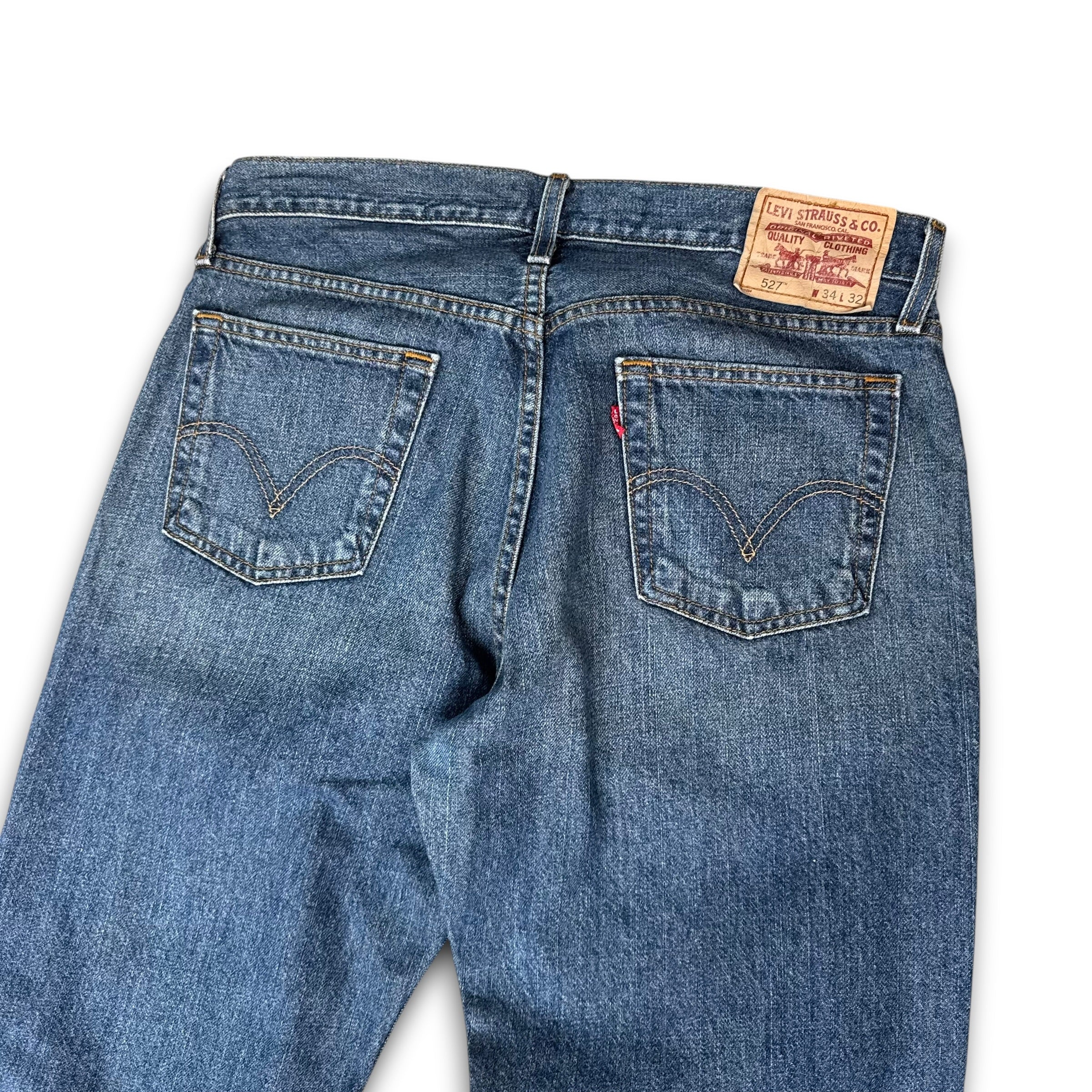 Levi's 527 2000's dark low bootcut denim jeans (M)