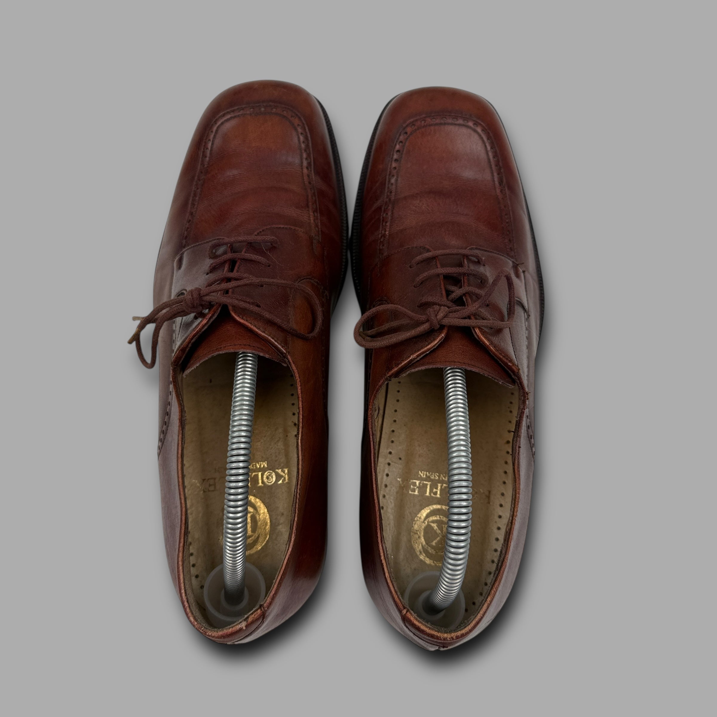 Kollflex brown leather lace up brogue shoes (UK10)