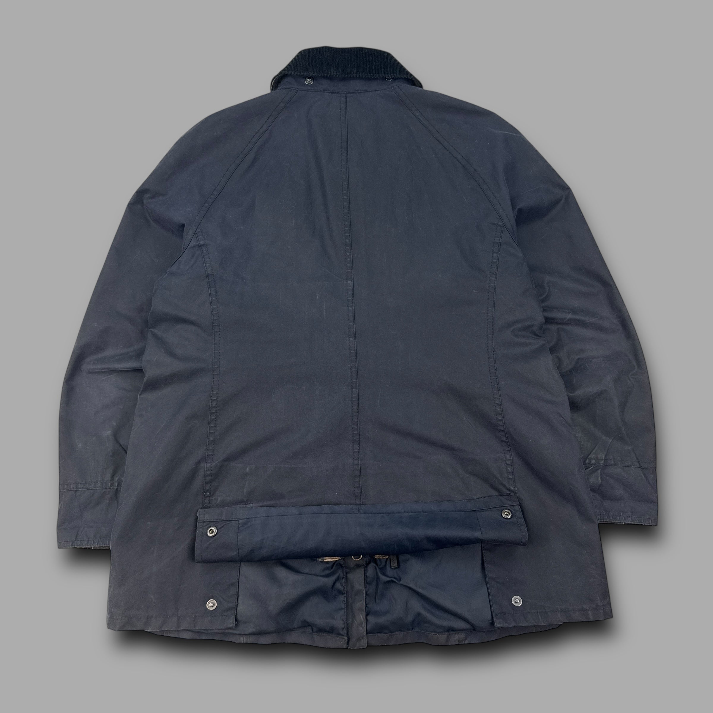 Barbour 2000's beadnell technical zip-up waxed jacket (S-M)