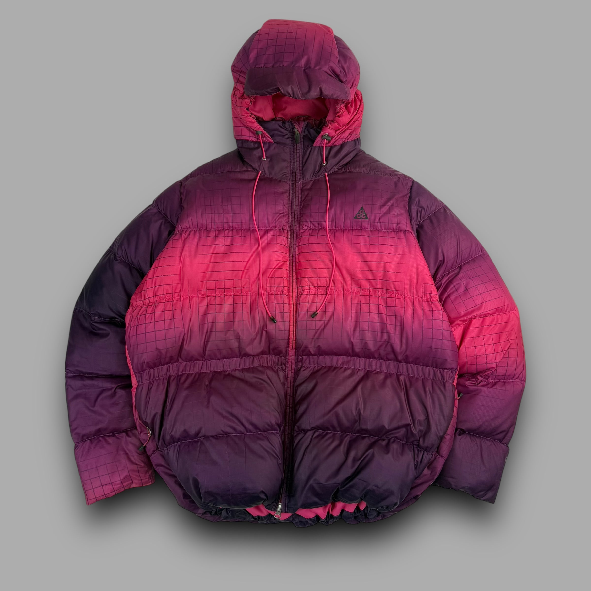 Nike ACG 2000's technical 800 down filled gradient plaid puffer