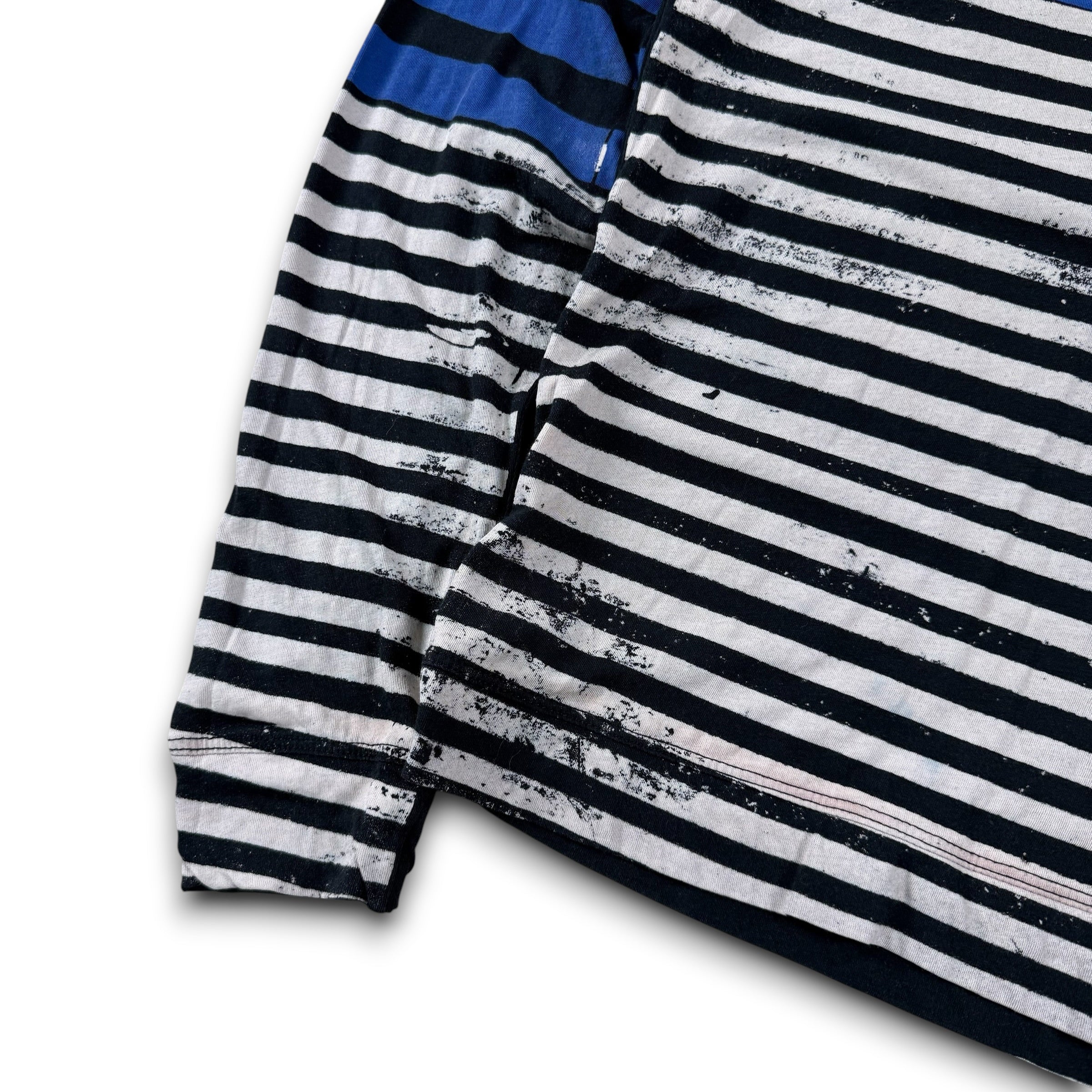 Diesel black label 2000's horizontal stripe fitted long sleeve (S)