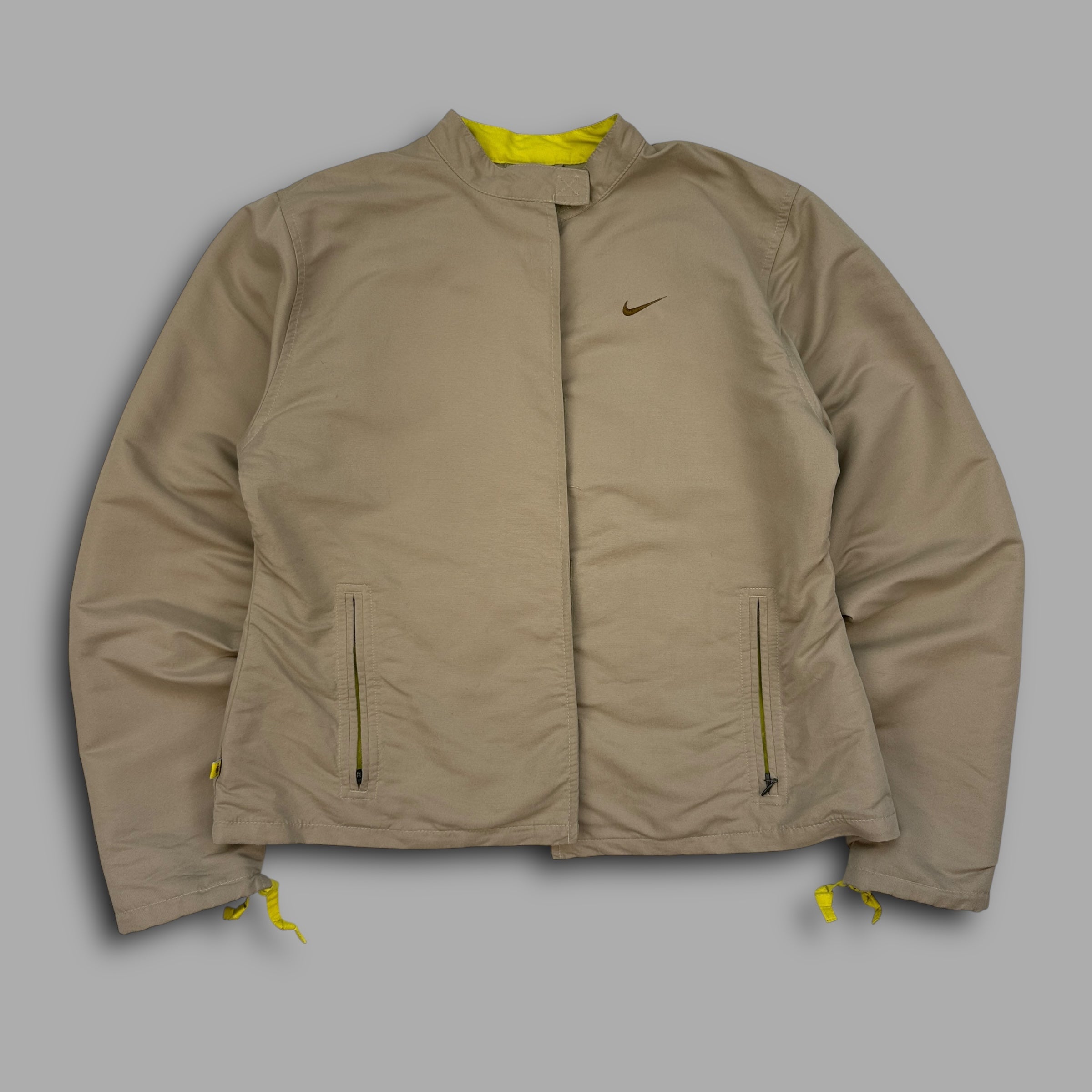 Nike 2000's technical asymmetrical velcro closure coach jacket (XS-S)