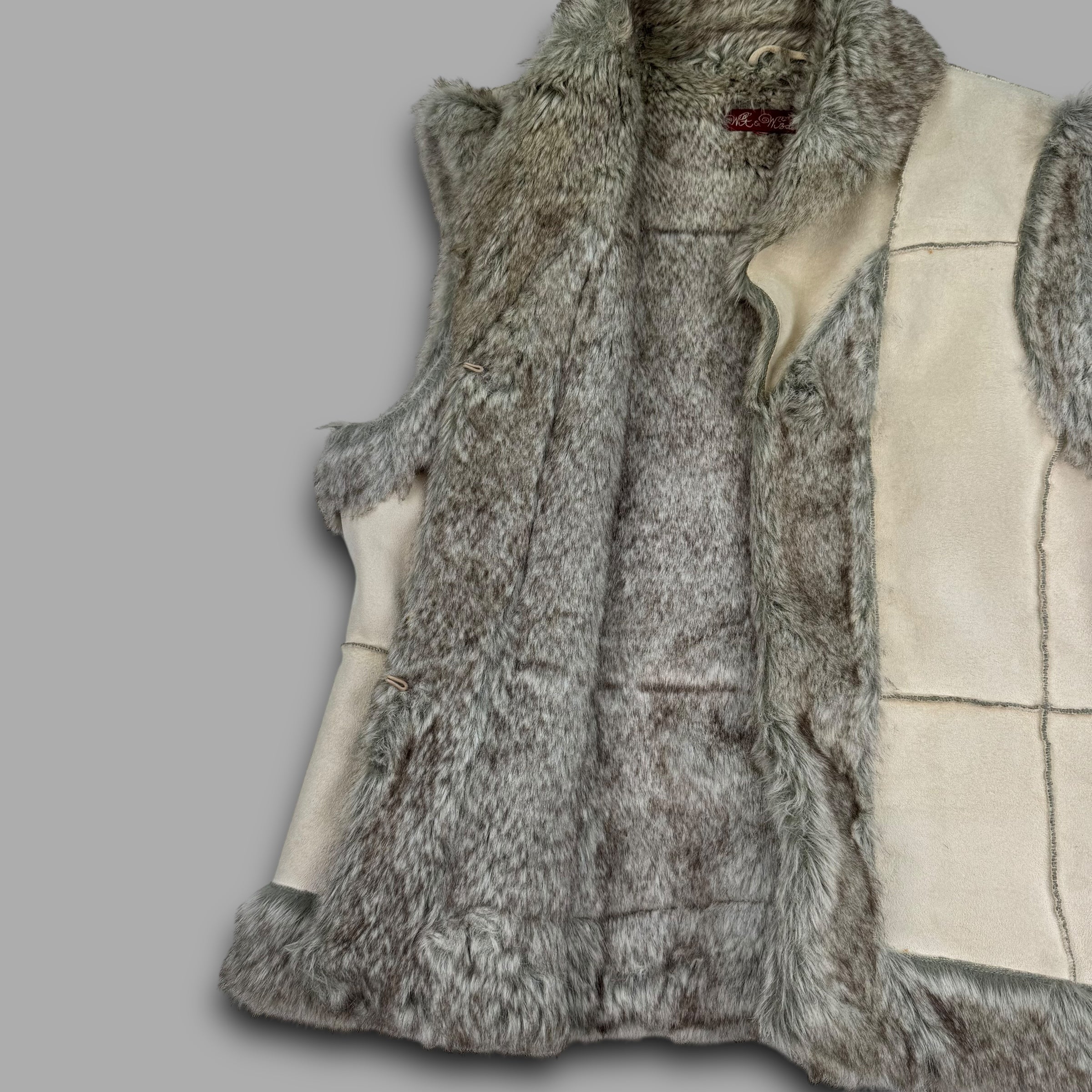 Wit and wisdom 2000's suede fur lined vest (L) wms