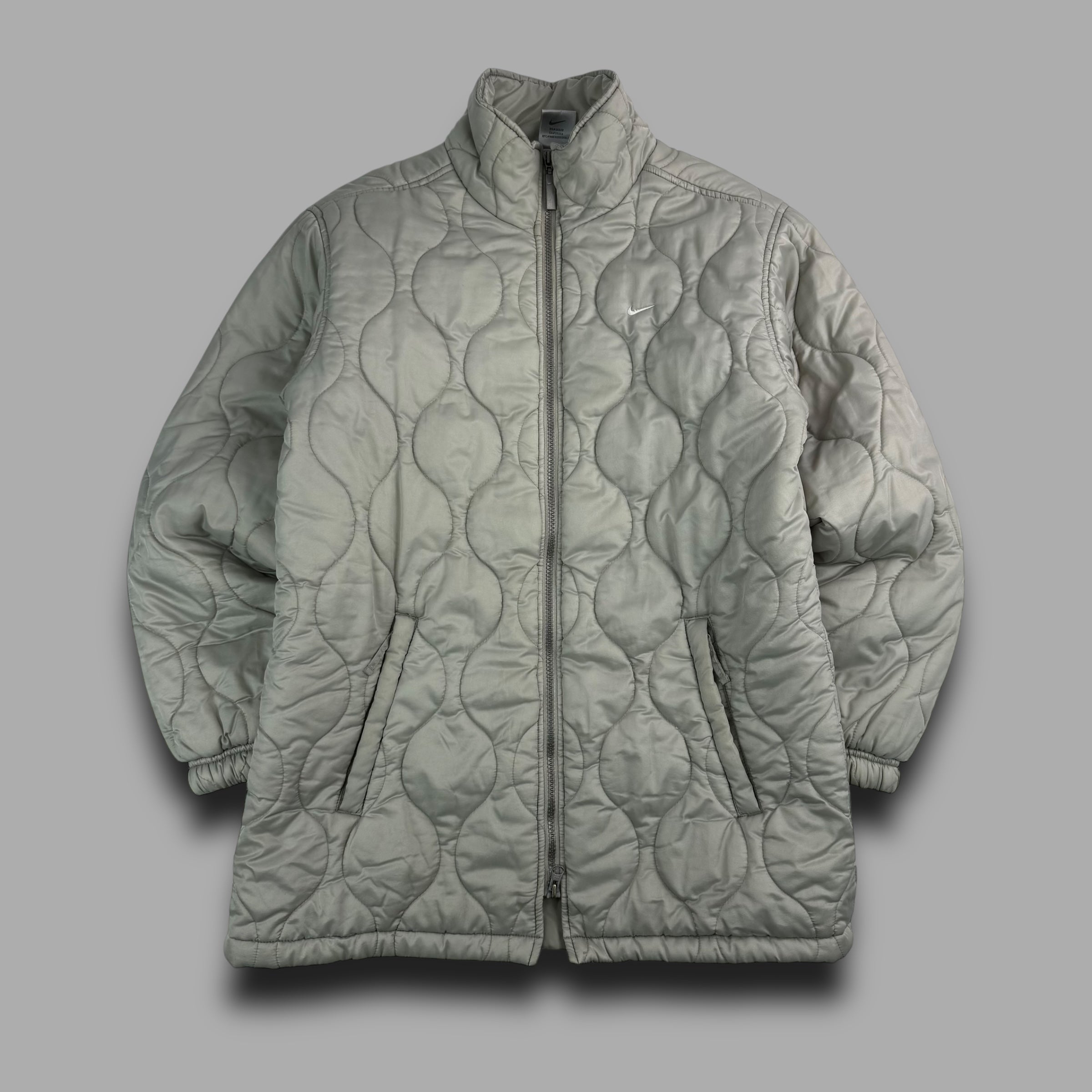 Nike 2000's mini swoosh patterned puffer jacket (S)