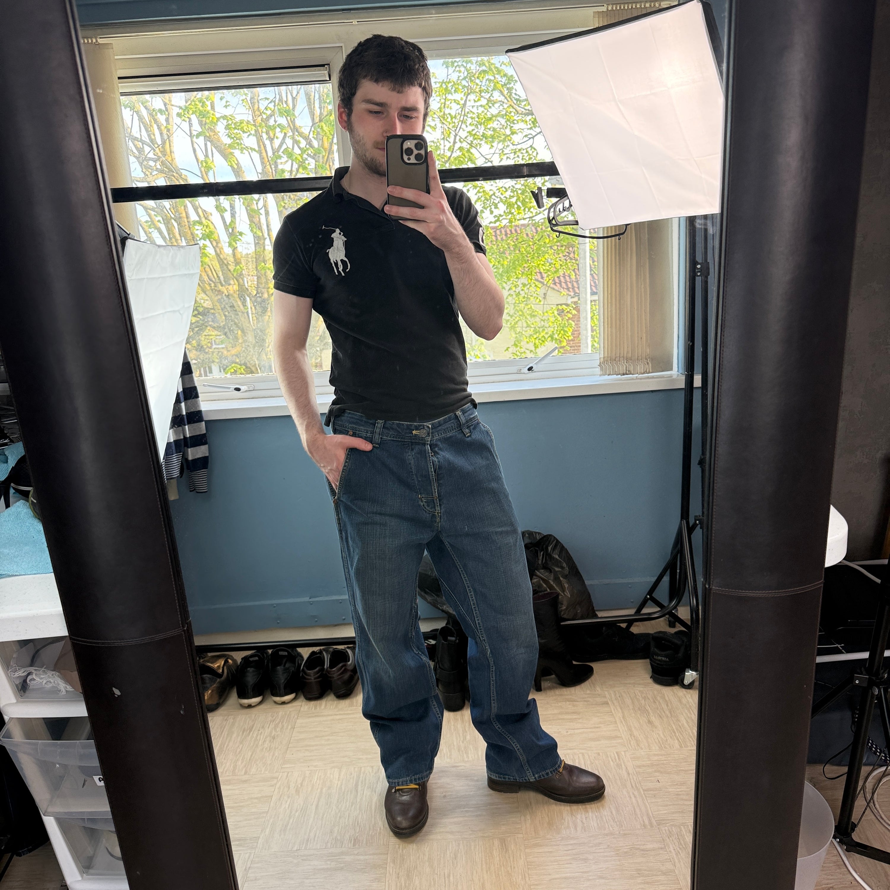 Diesel 2000's relaxed fit pheyo bootcut denim jeans (S)