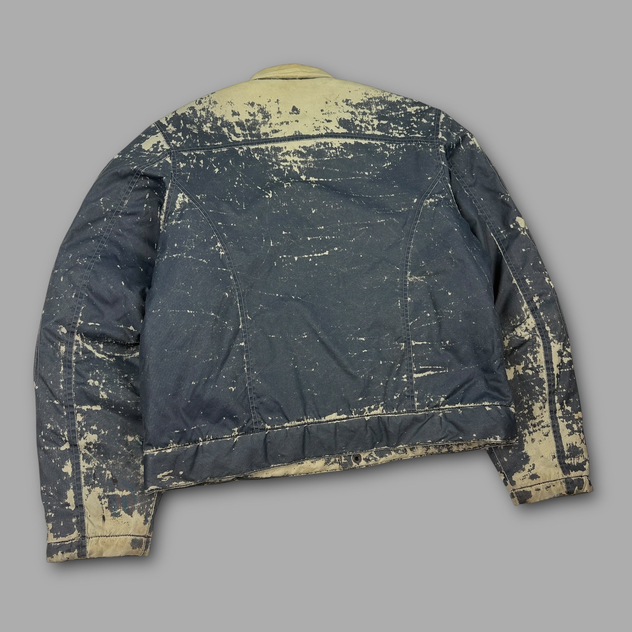 G-star 2000's technical distressed padded zip up quilted jacket (L)