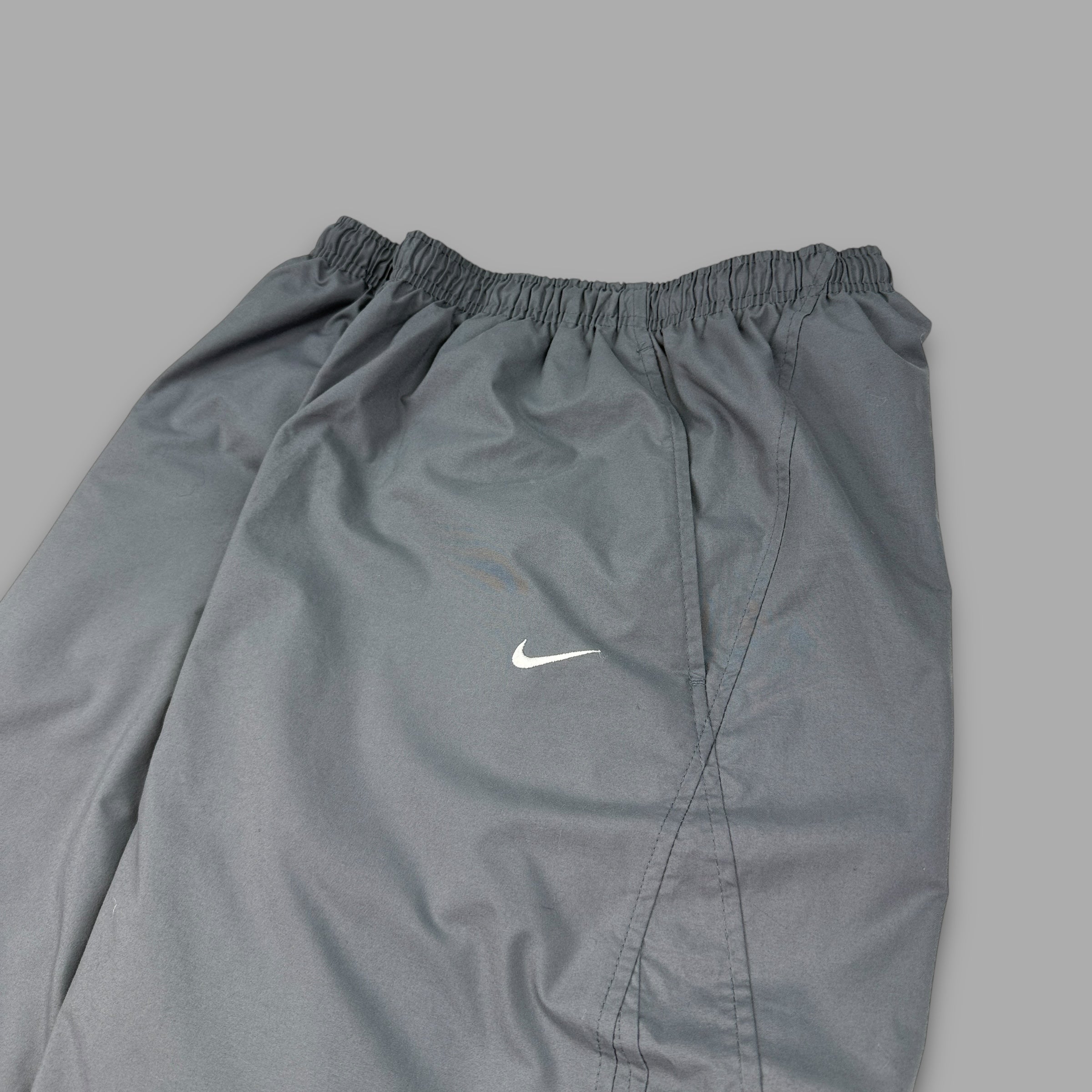 Nike 2000's baggy panelled uncuffed track bottoms (L)