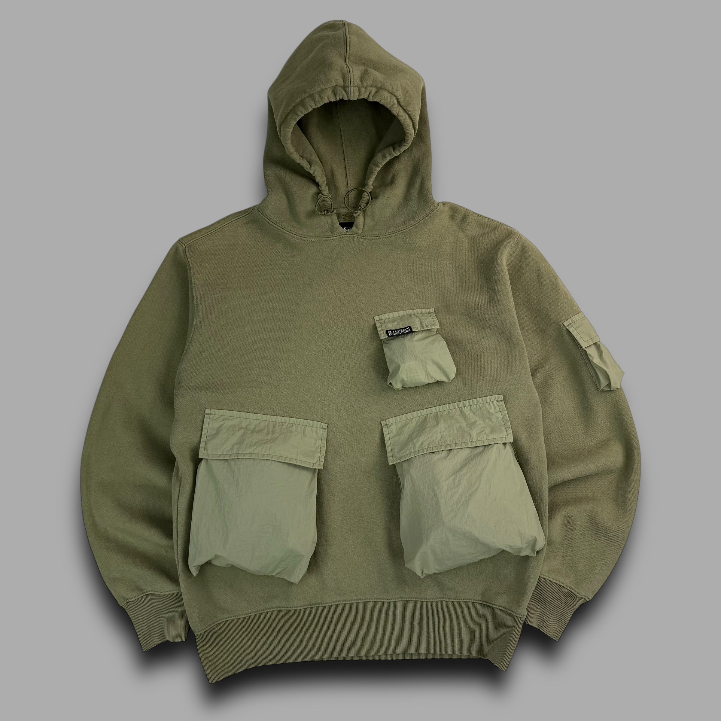 Stussy SS21 technical pullover cargo pocket hoodie (S)