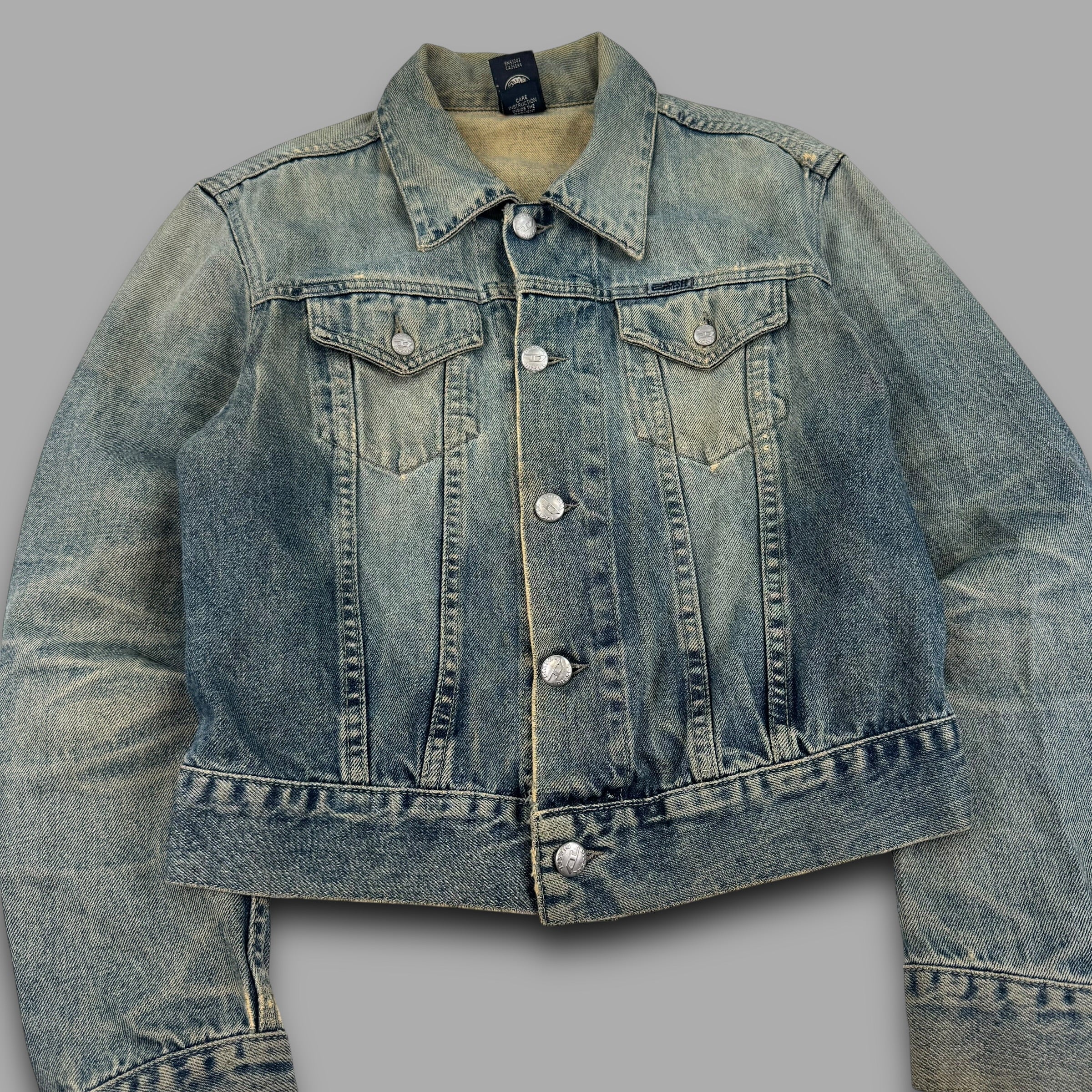 Diesel 2000's button up cropped faded denim jacket (S) wms