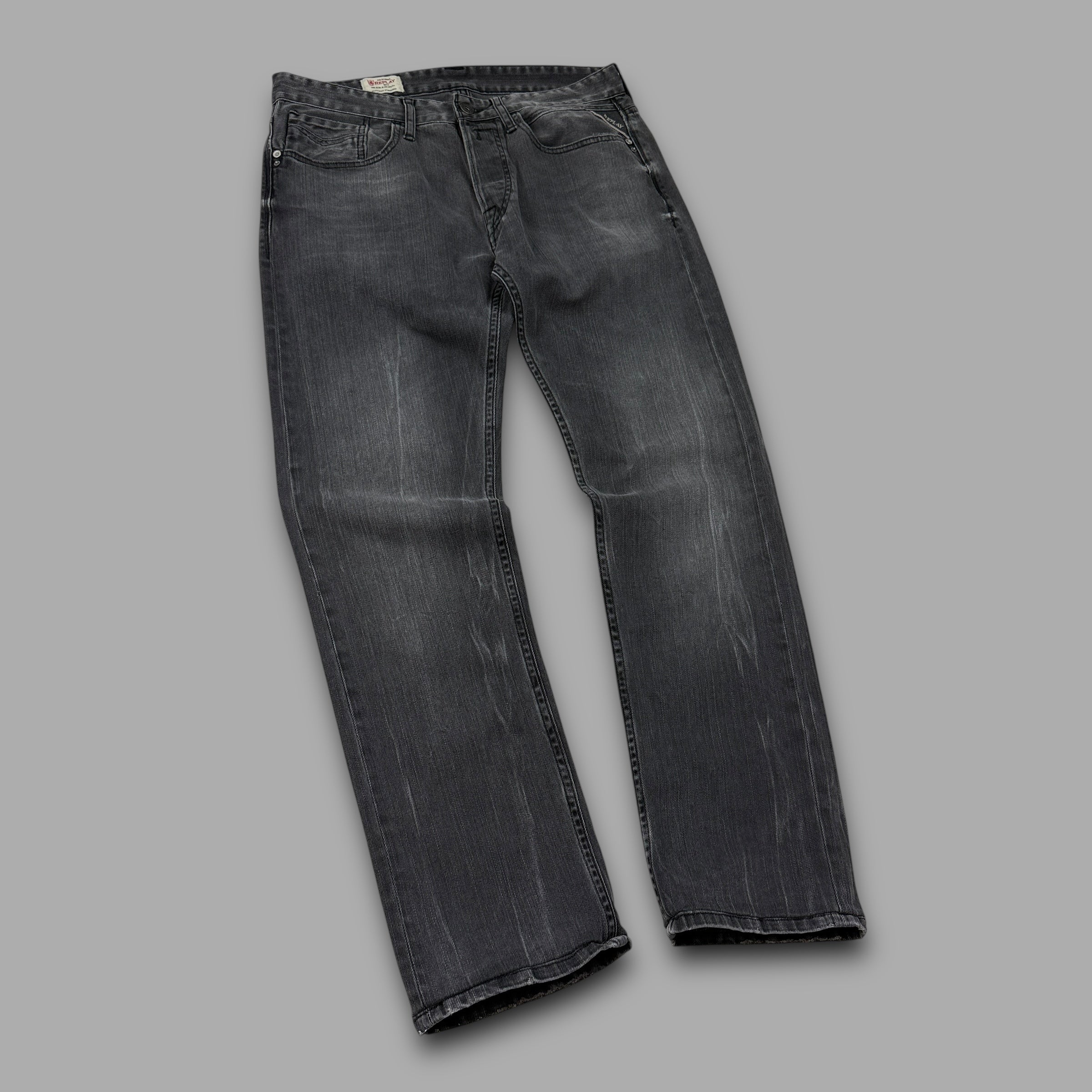 Replay 2000's washed straight fit bootcut denim jeans (M)