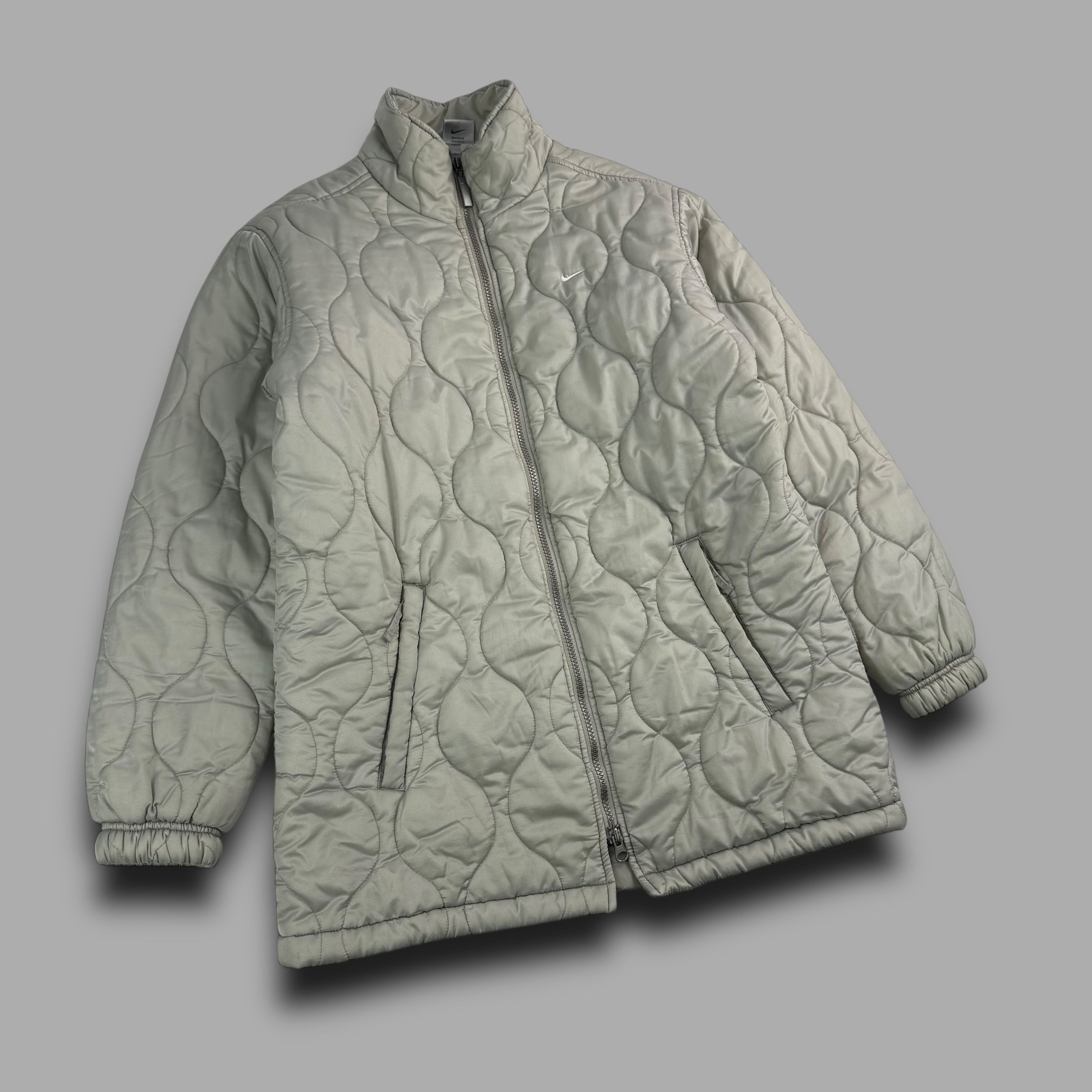 Nike 2000's mini swoosh patterned puffer jacket (S)