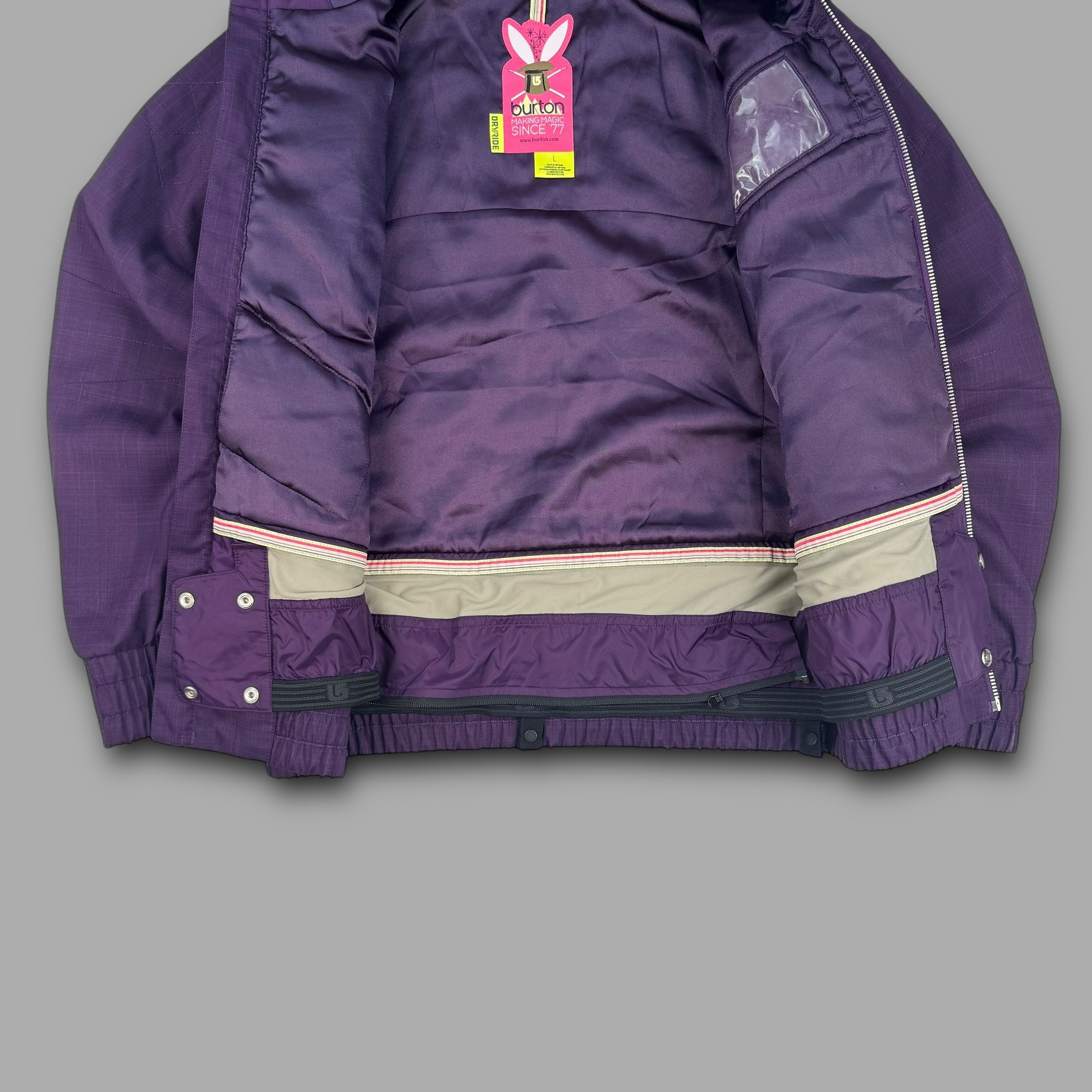 Burton 2000's technical multi-pocket fur hood softshell ski jacket (L) wms