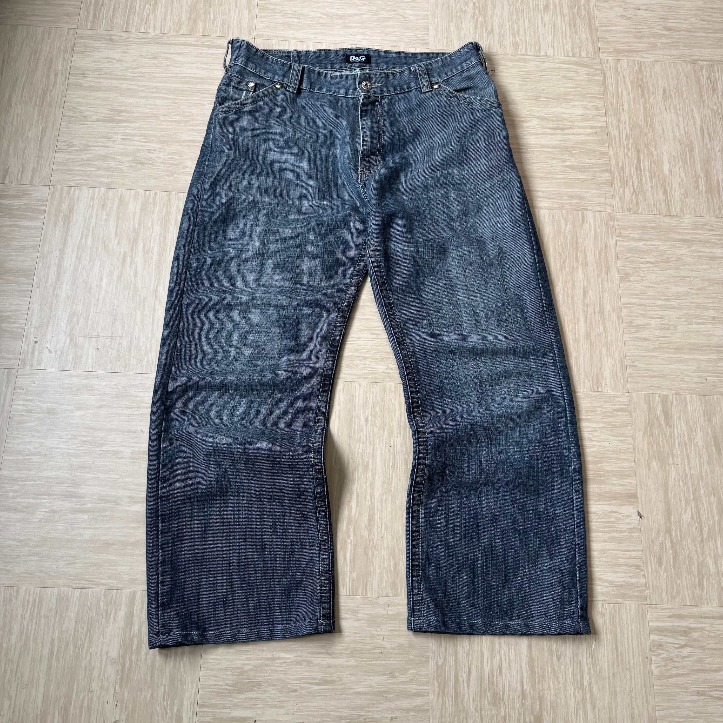 Dolce and gabbana 2000's grey denim bootcut jeans (S)