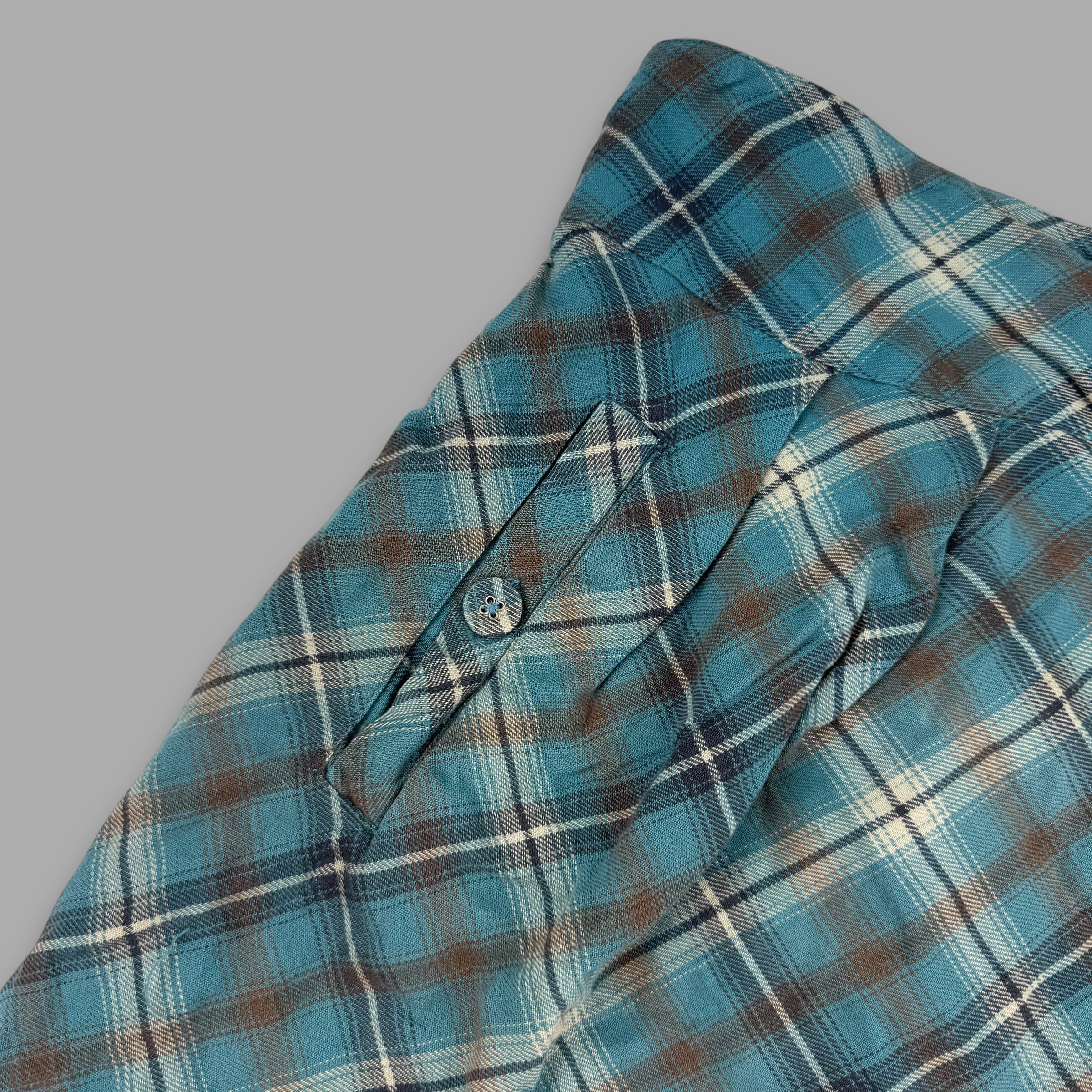 Animal 2000's plaid a-line pleated skirt with pockets (M) wms