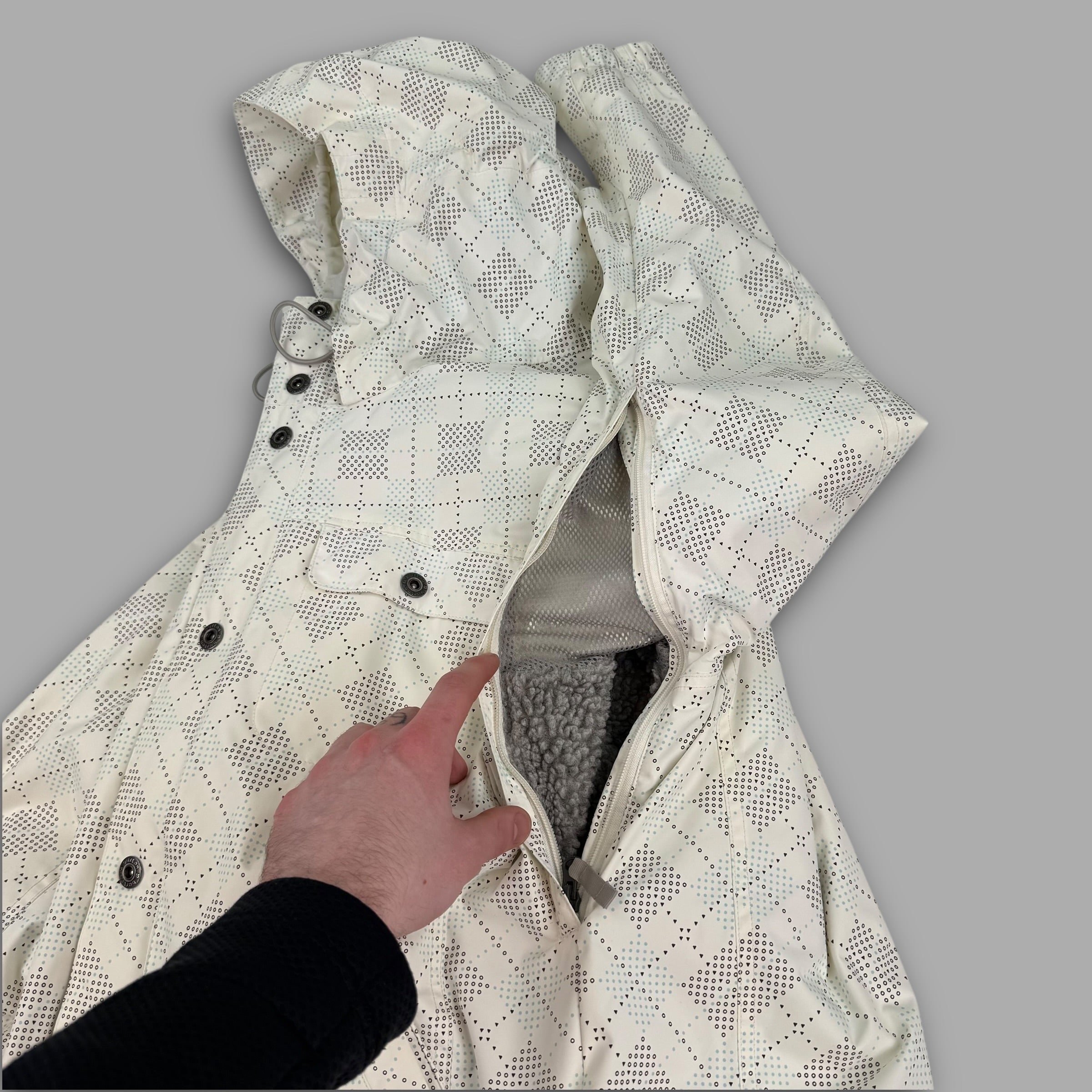 Burton 2000's technical vented monogram plaid ski jacket (L) wms
