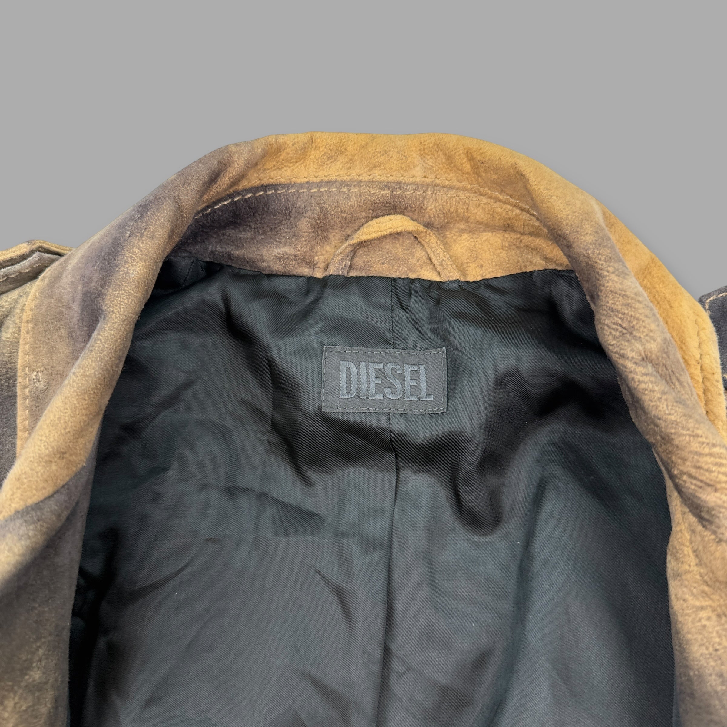 Diesel 2000's leather lambskin asymmetrical zip biker jacket (S) wms