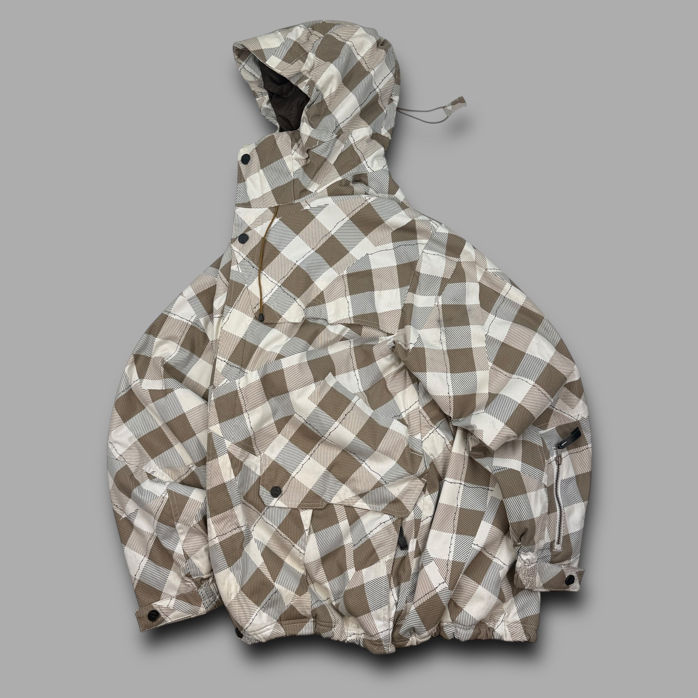 Salomon 2009 technical vented plaid clima-pro softshell ski jacket (L)