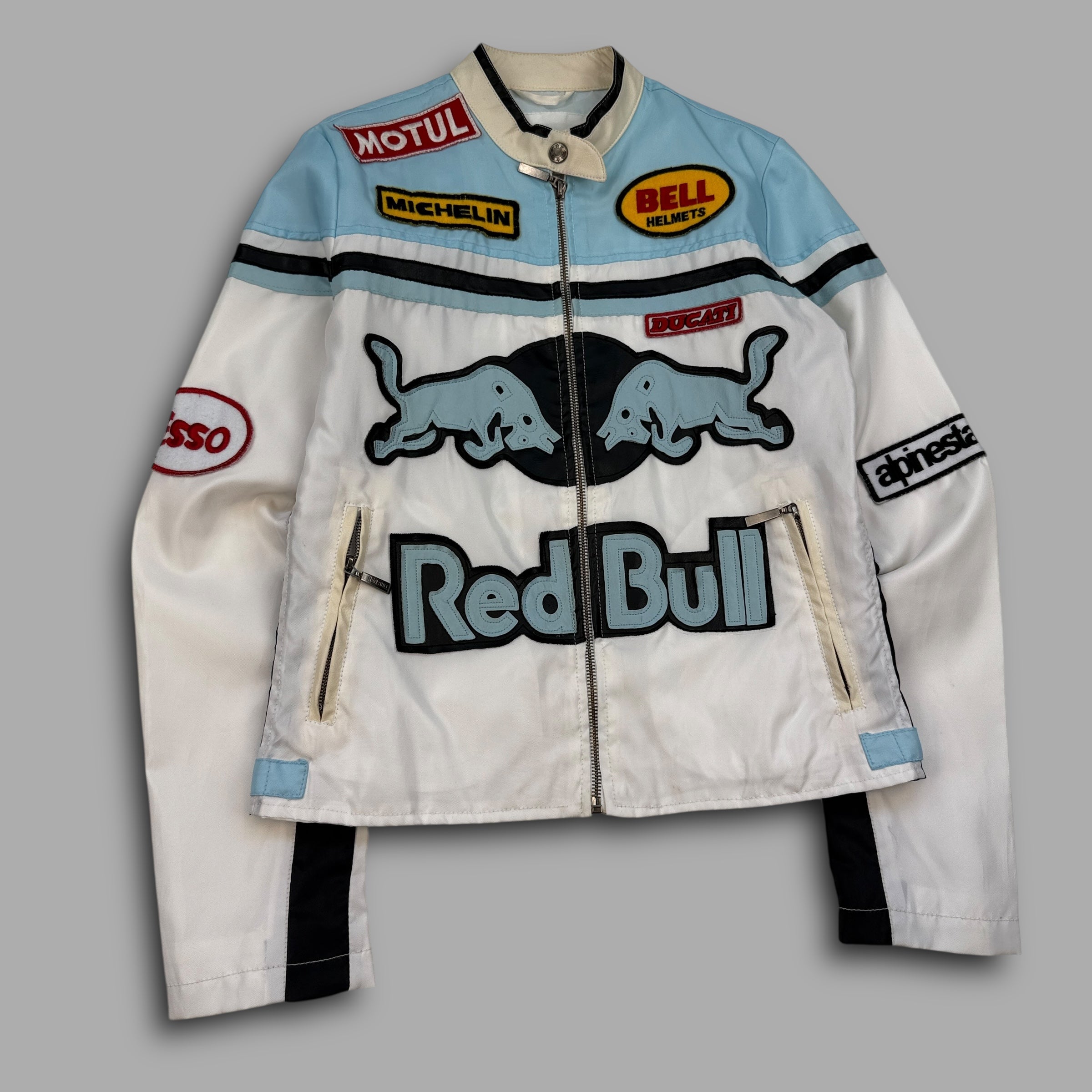 Redbull 2000's lightweight zip-up biker jacket (S)