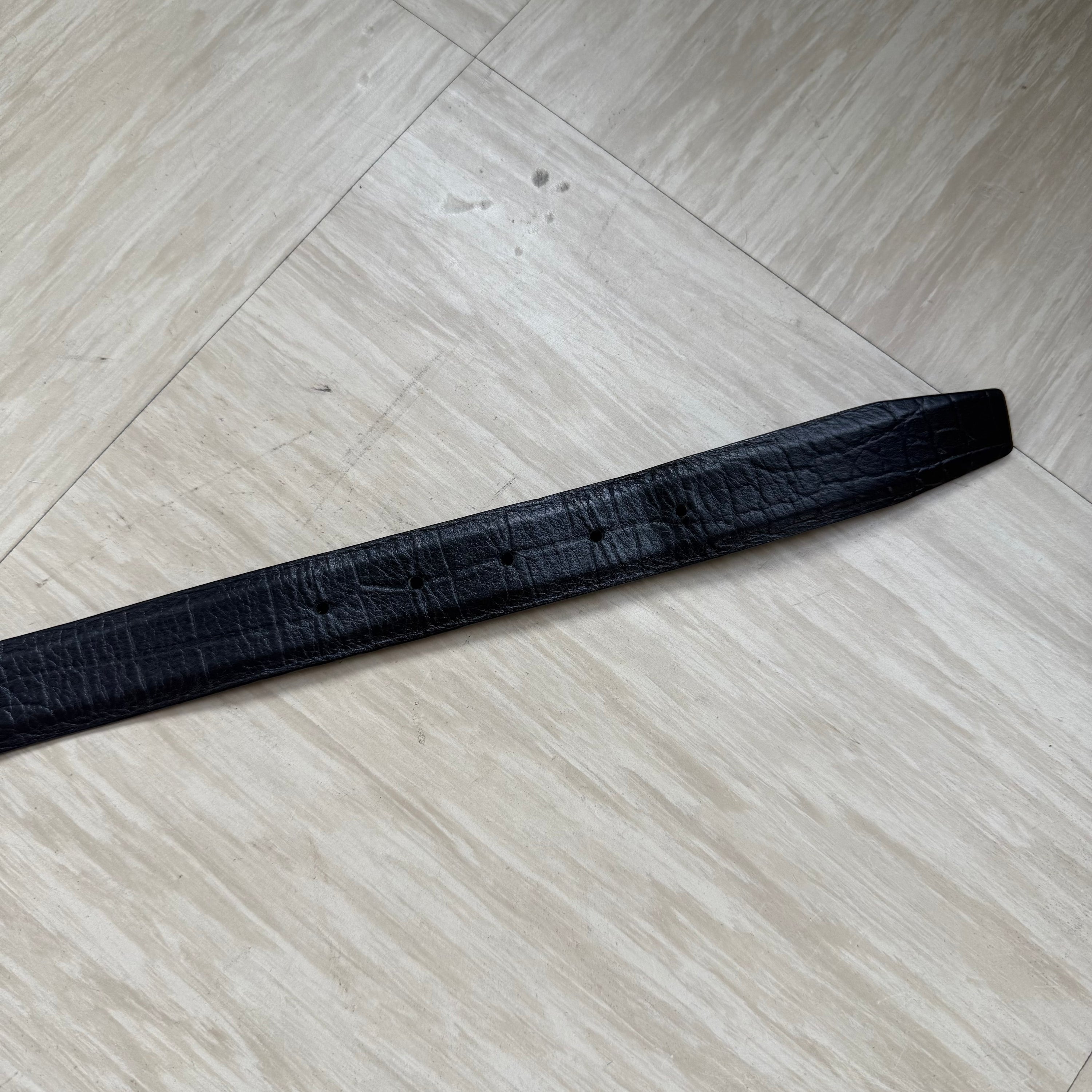 Reiss 2000's black leather belt (OS)