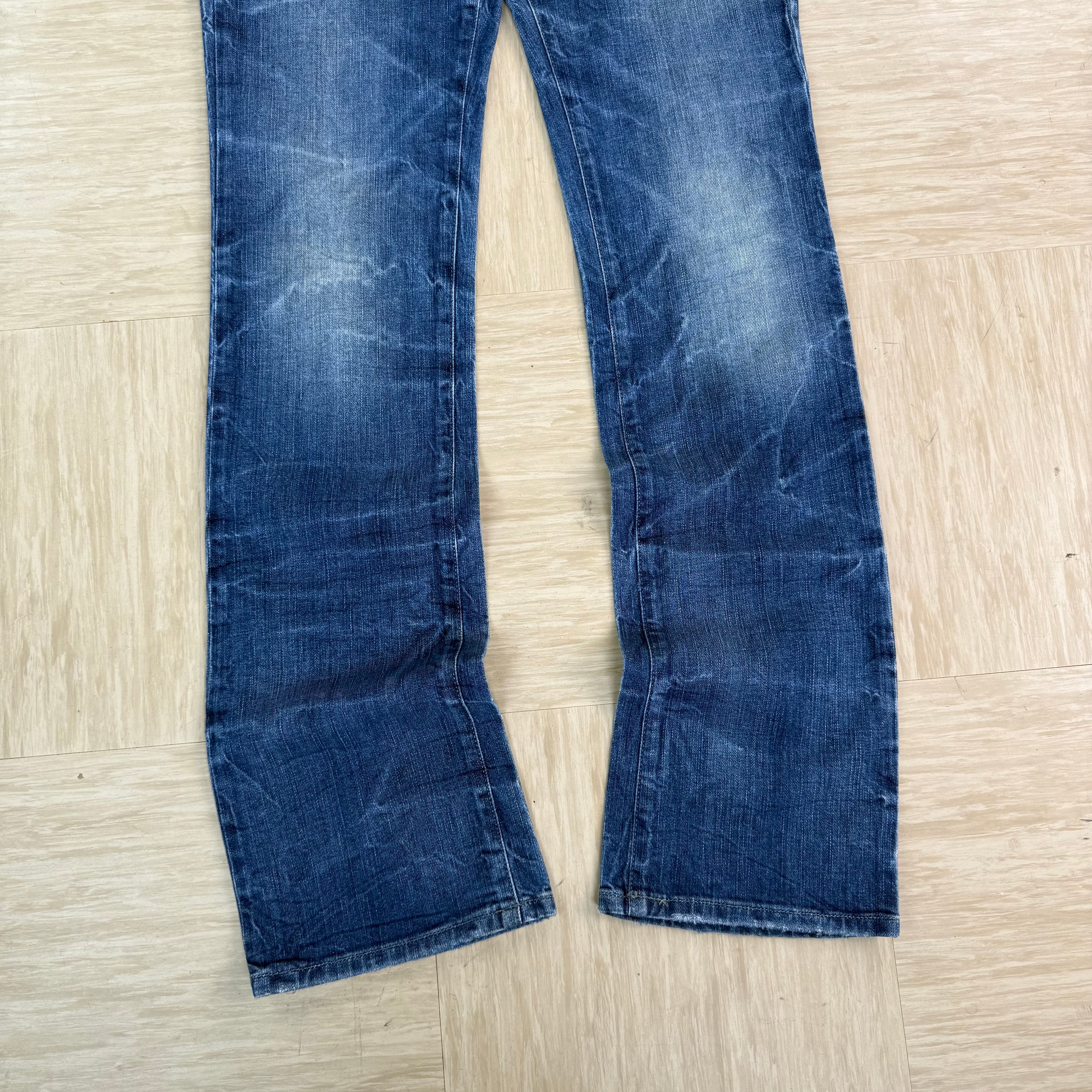 Diesel 2000's fitted washed denim ronhary bootcut jeans (S)