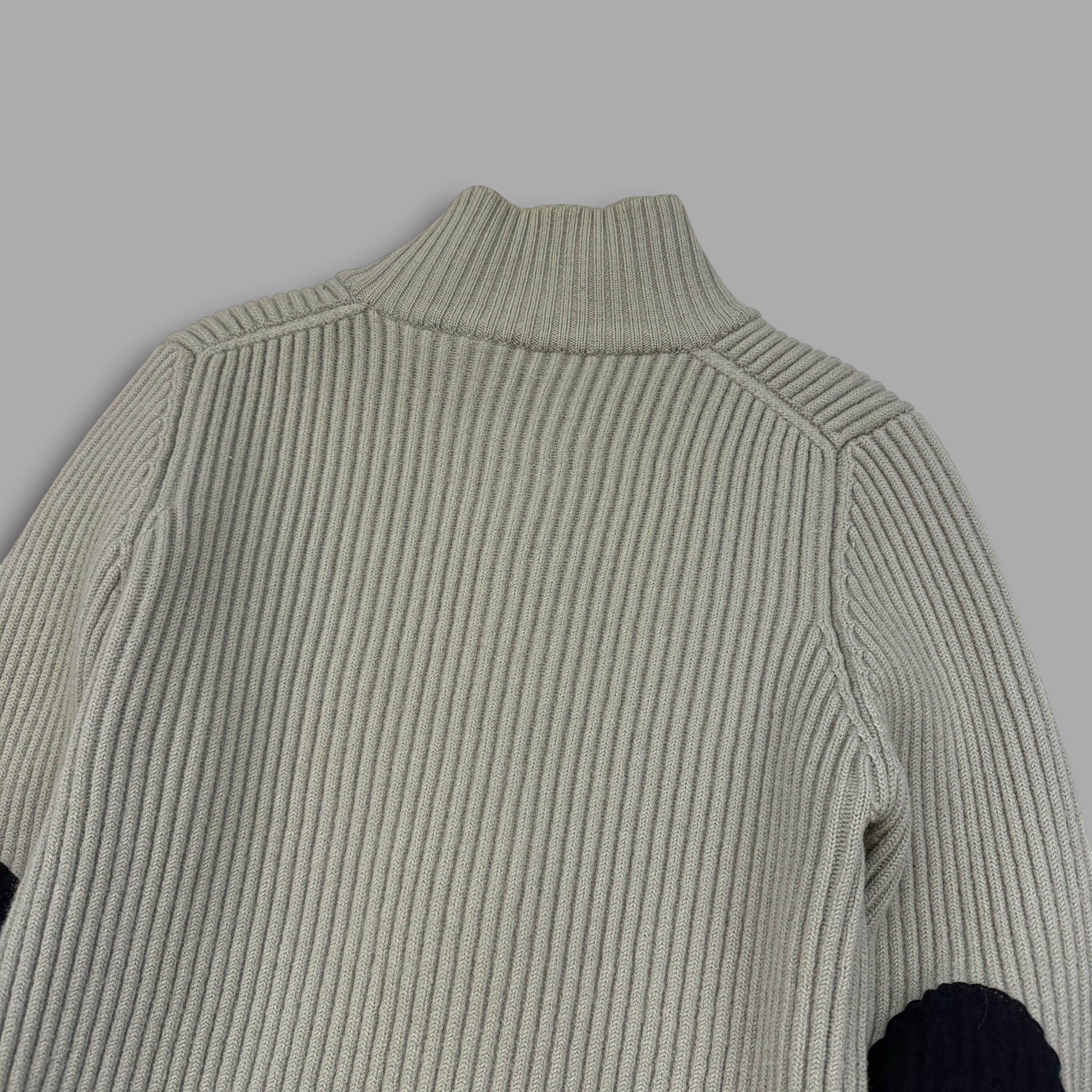 Hugo boss 2000's orange tab chunky knit full zip cardigan (XS)