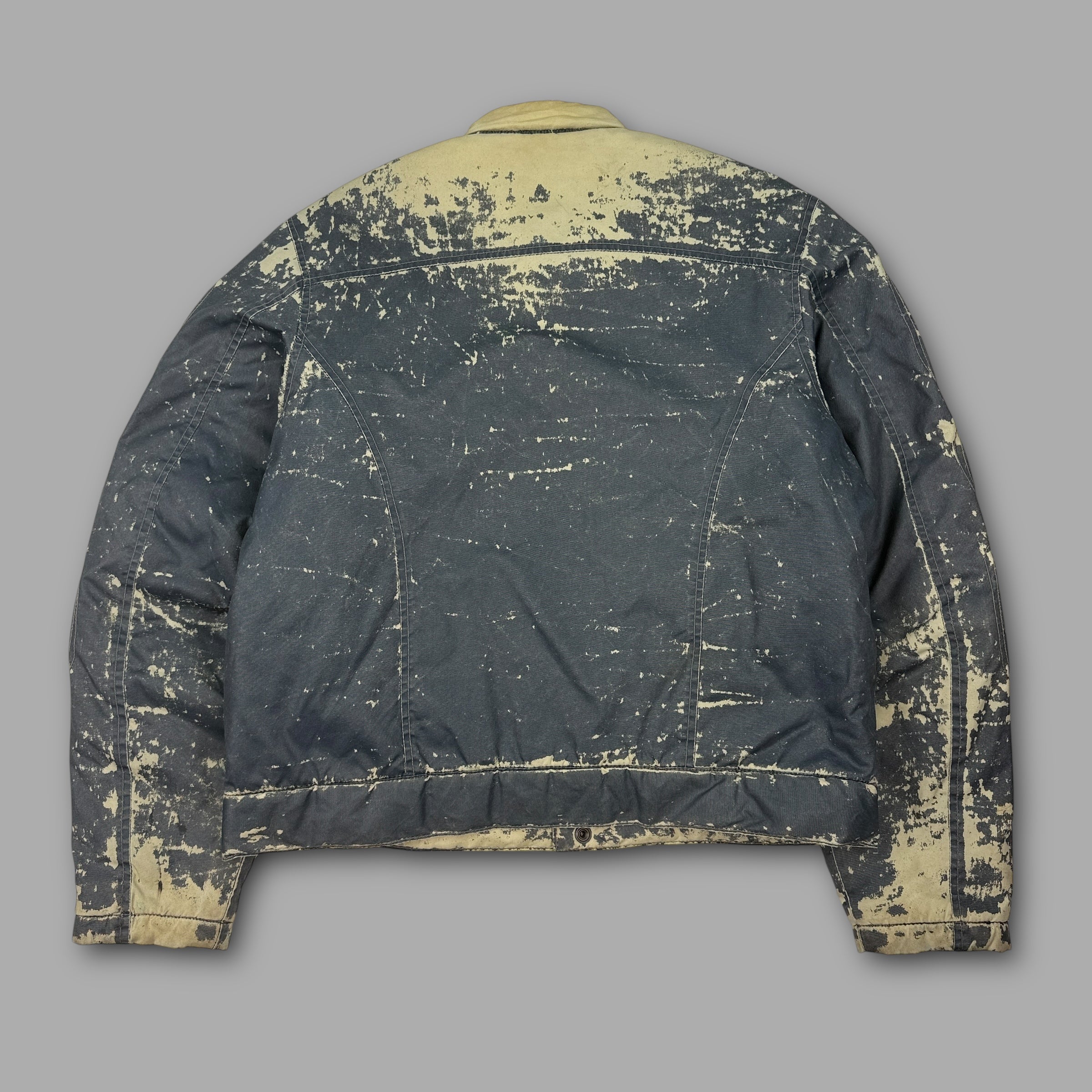 G-star 2000's technical distressed padded zip up quilted jacket (L)