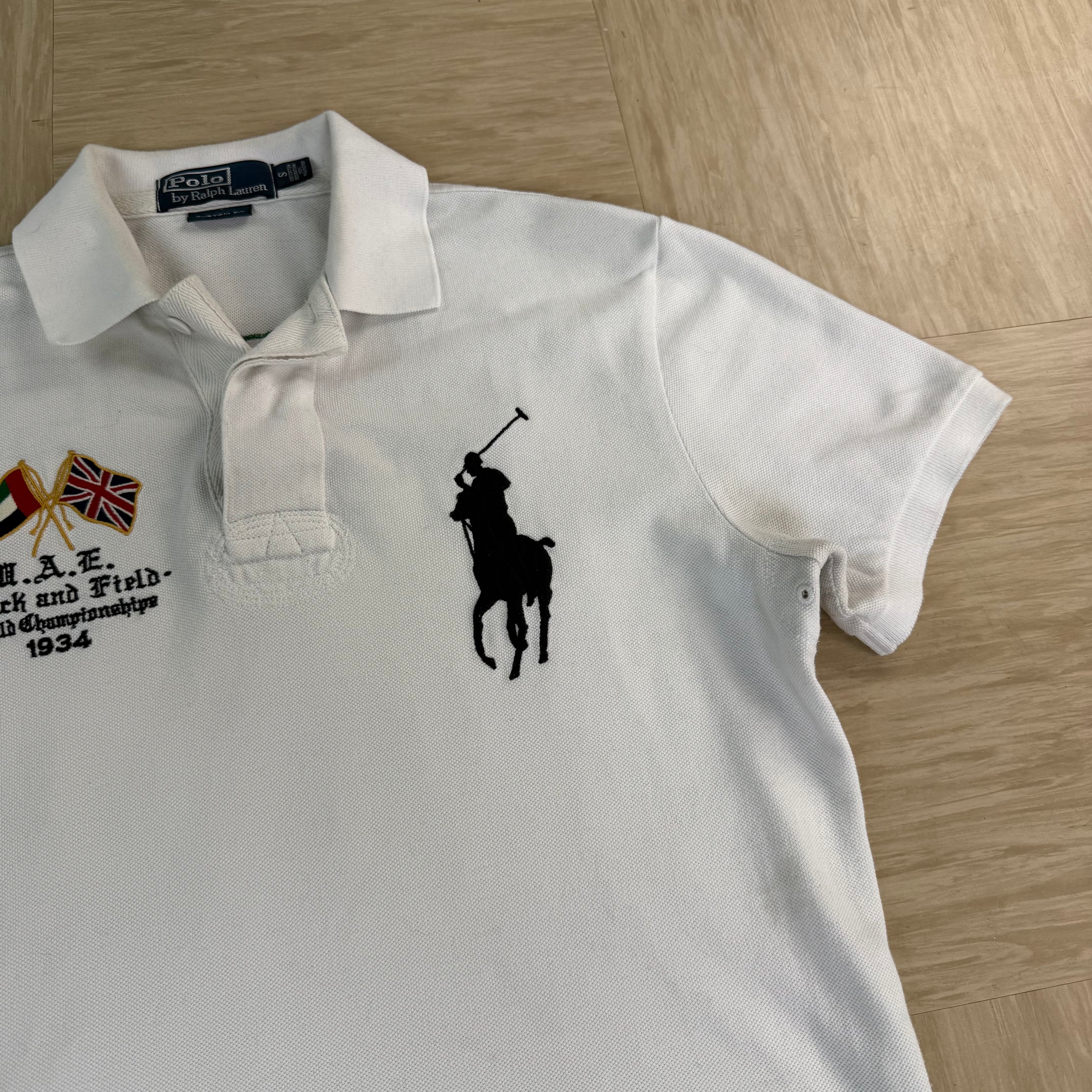 Ralph Lauren 2000's big pony UAE embroidered polo shirt (S)