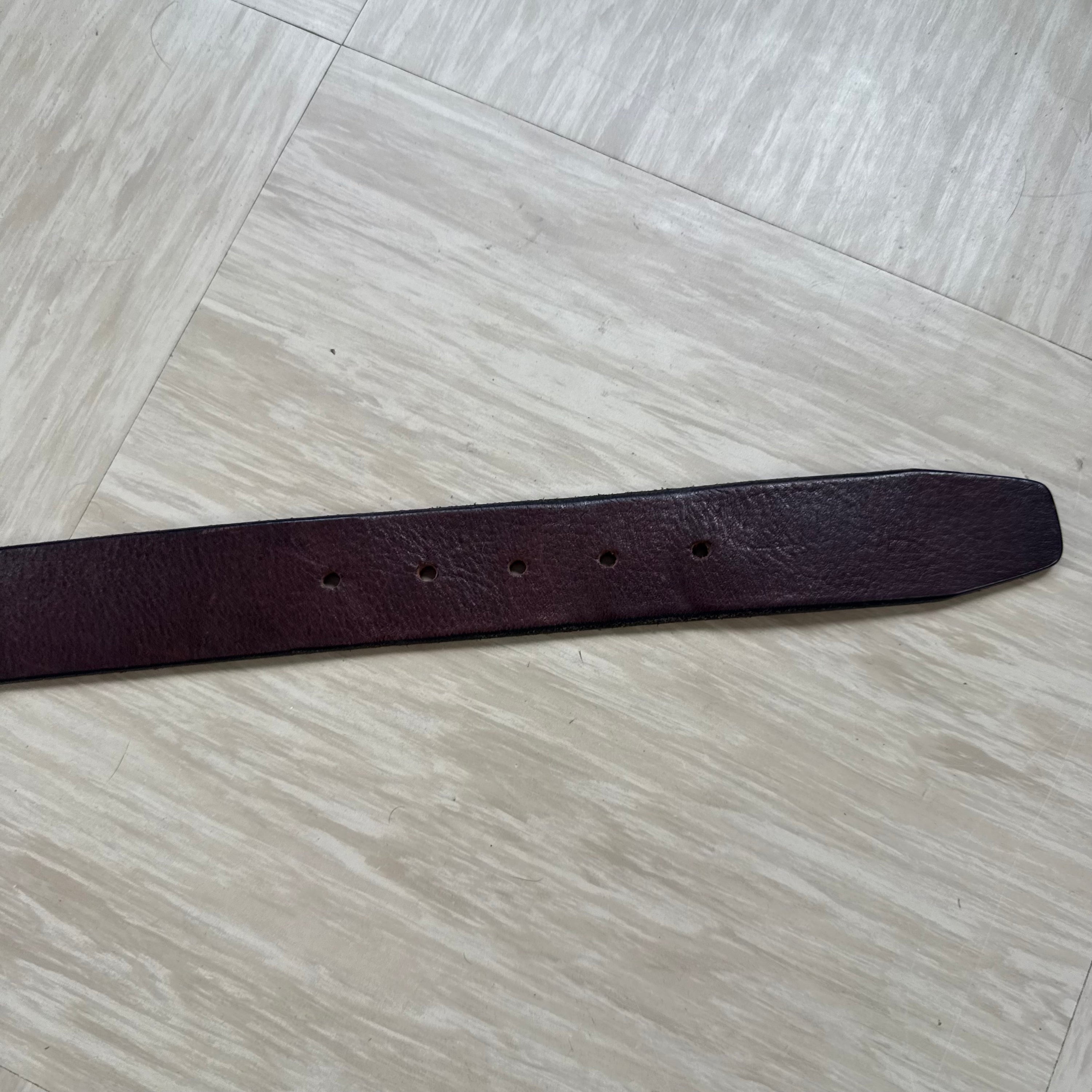 Replay 2000's dark brown leather belt (OS)