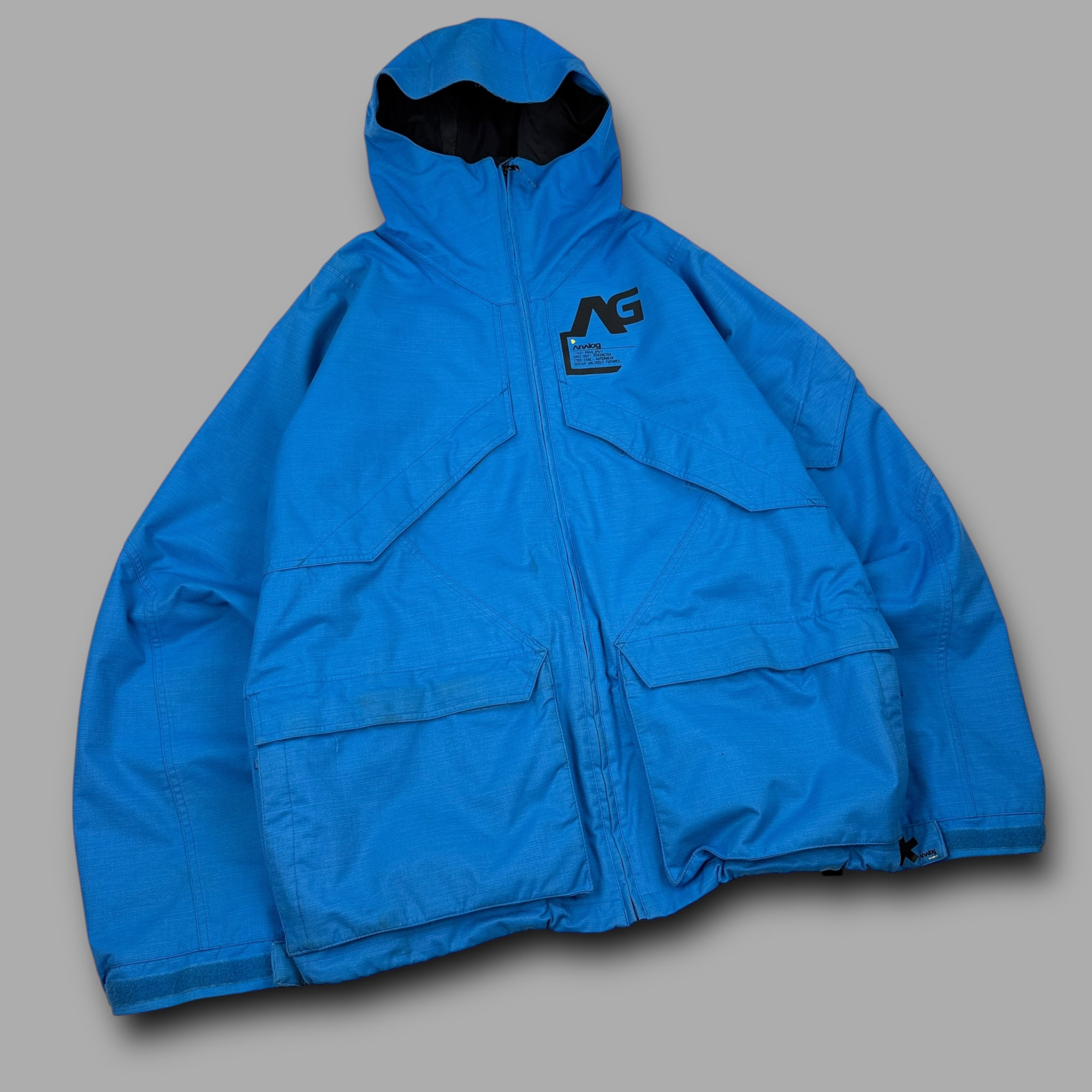Burton analog 2000's technical multi-pocket panelled ski jacket (L)