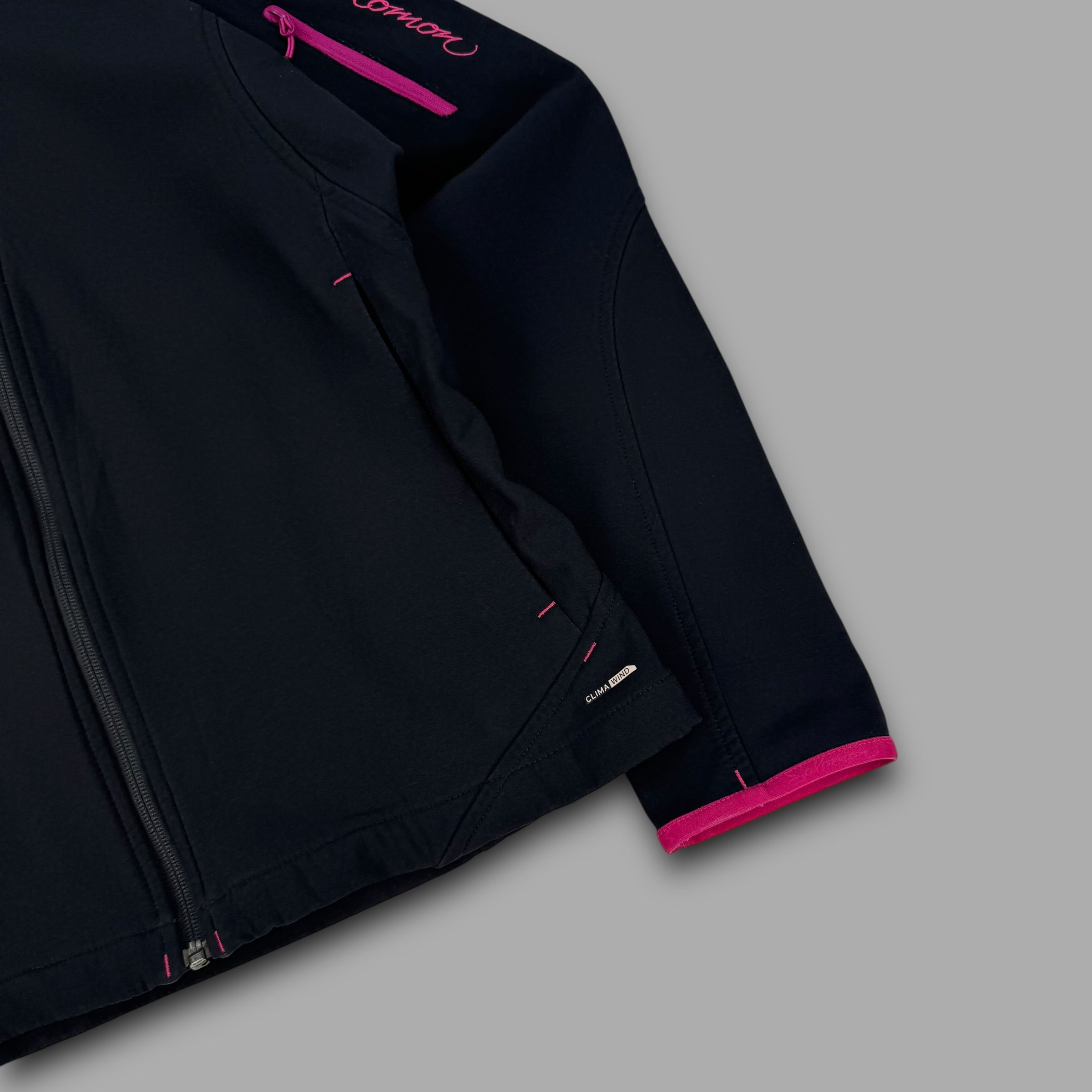 Salomon 2012 embroidered spellout zip up midlayer jacket (L) wms