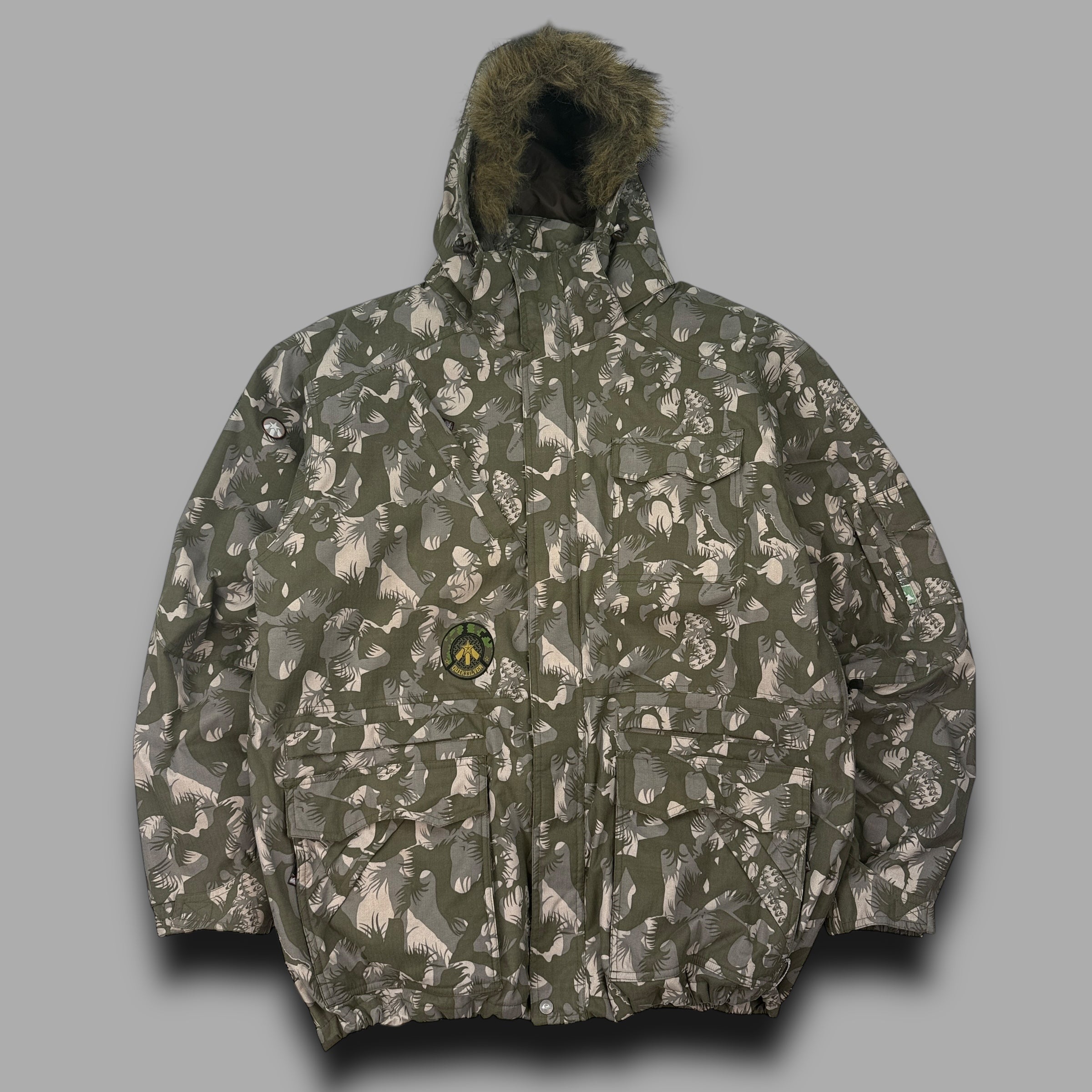 Quiksilver x Maharishi 2000's technical dpm camo ski jacket (XL)
