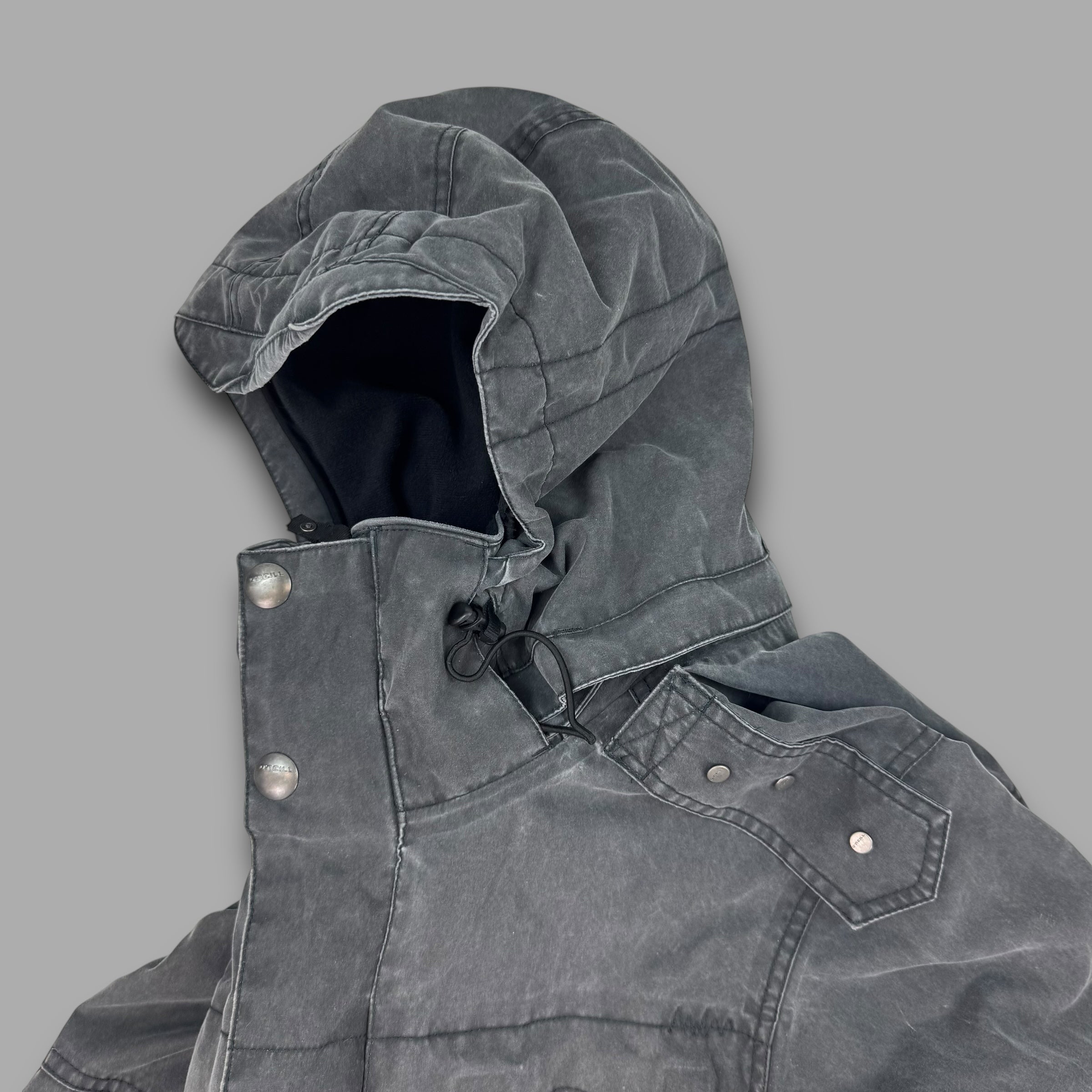 O'niell 2000's technical stone washed contrast stitch multi-pocket ski jacket (L)