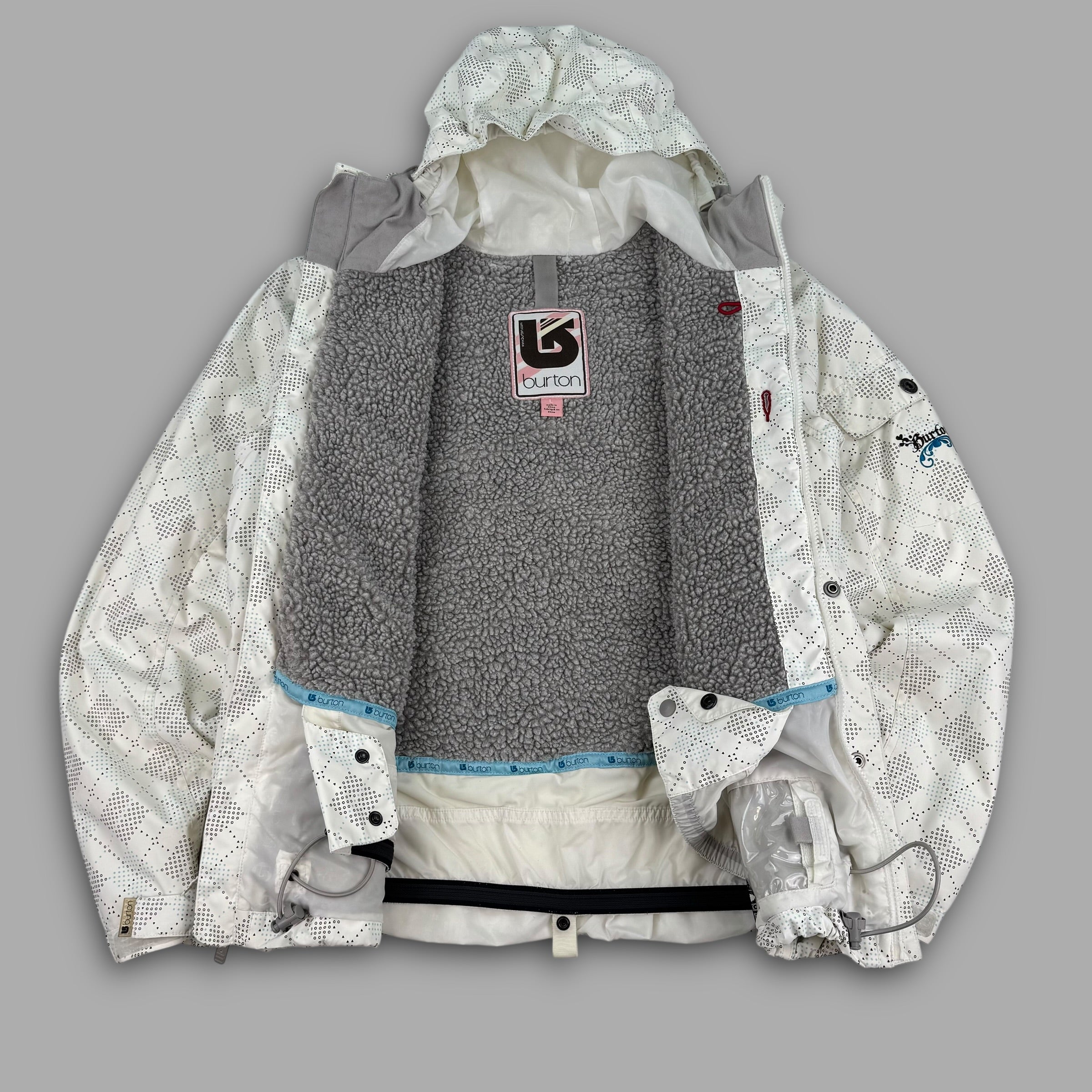 Burton 2000's technical vented monogram plaid ski jacket (L) wms