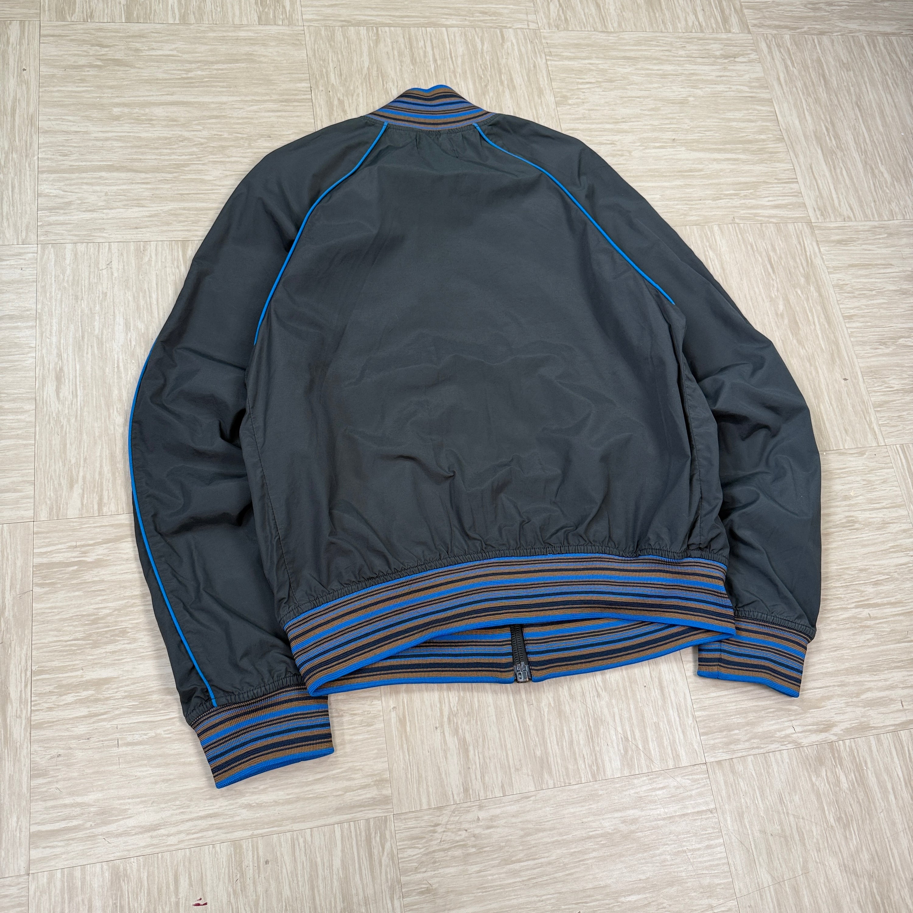 Diesel 2000's technical pipelined zip up nylon jacket (L)