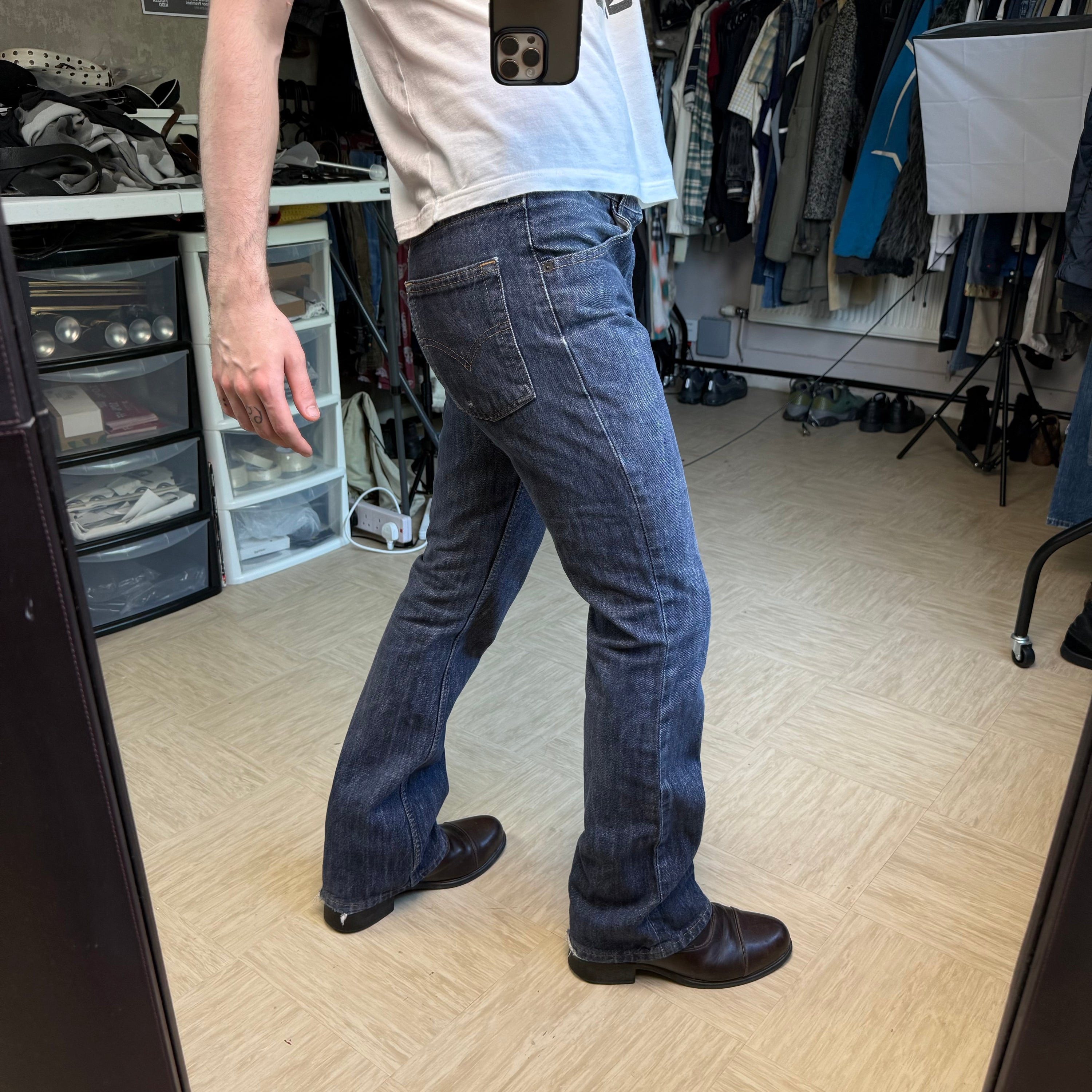 Levi's 525 2000's fitted denim flare jeans (S)