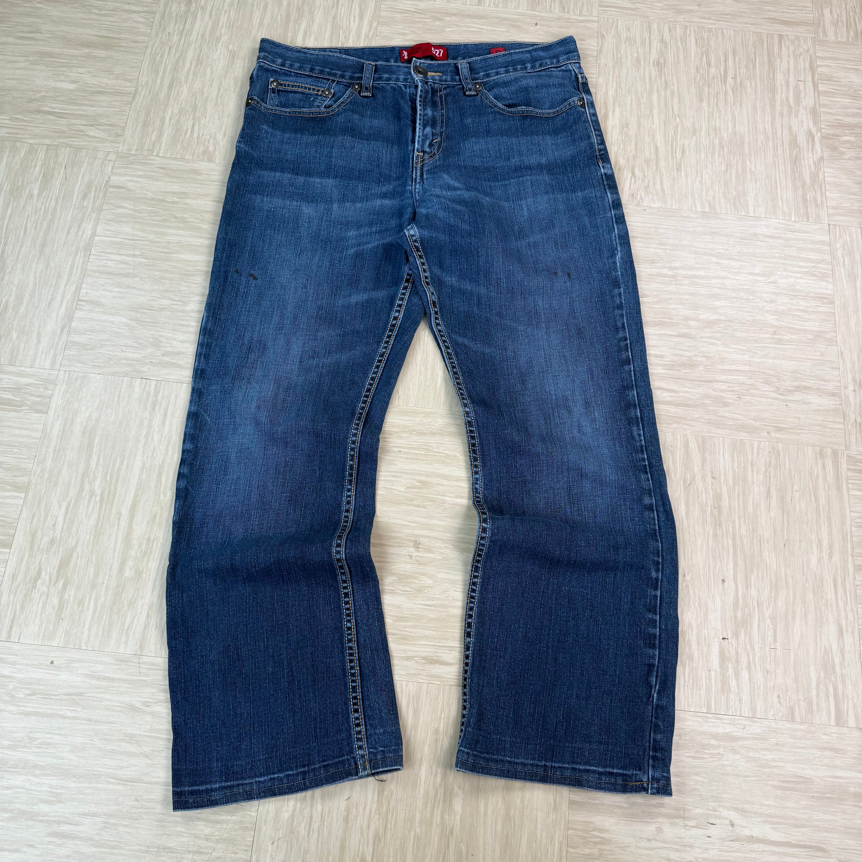 Levi's 527 2000's relaxed bootcut worn denim jeans (S)