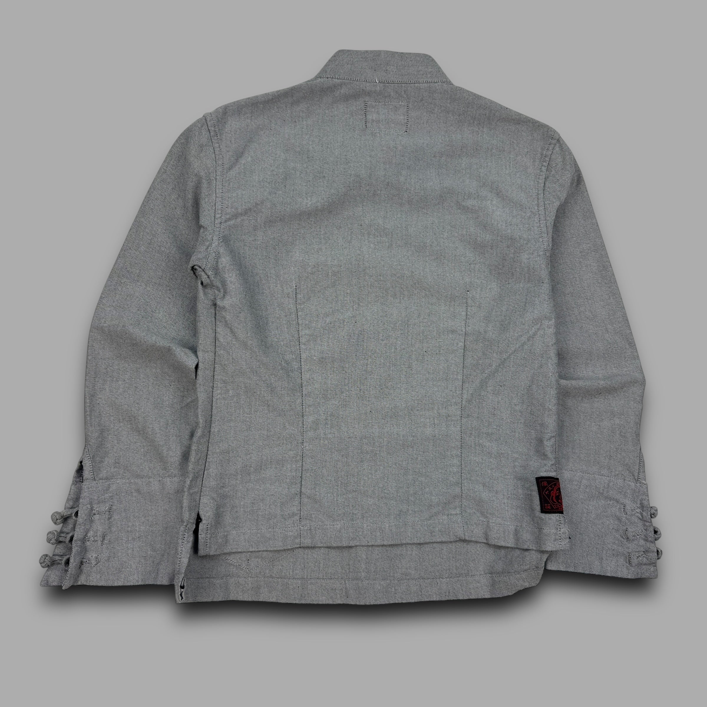 Evisu 2000's technical asymmetrical closure fitted shirt (S)