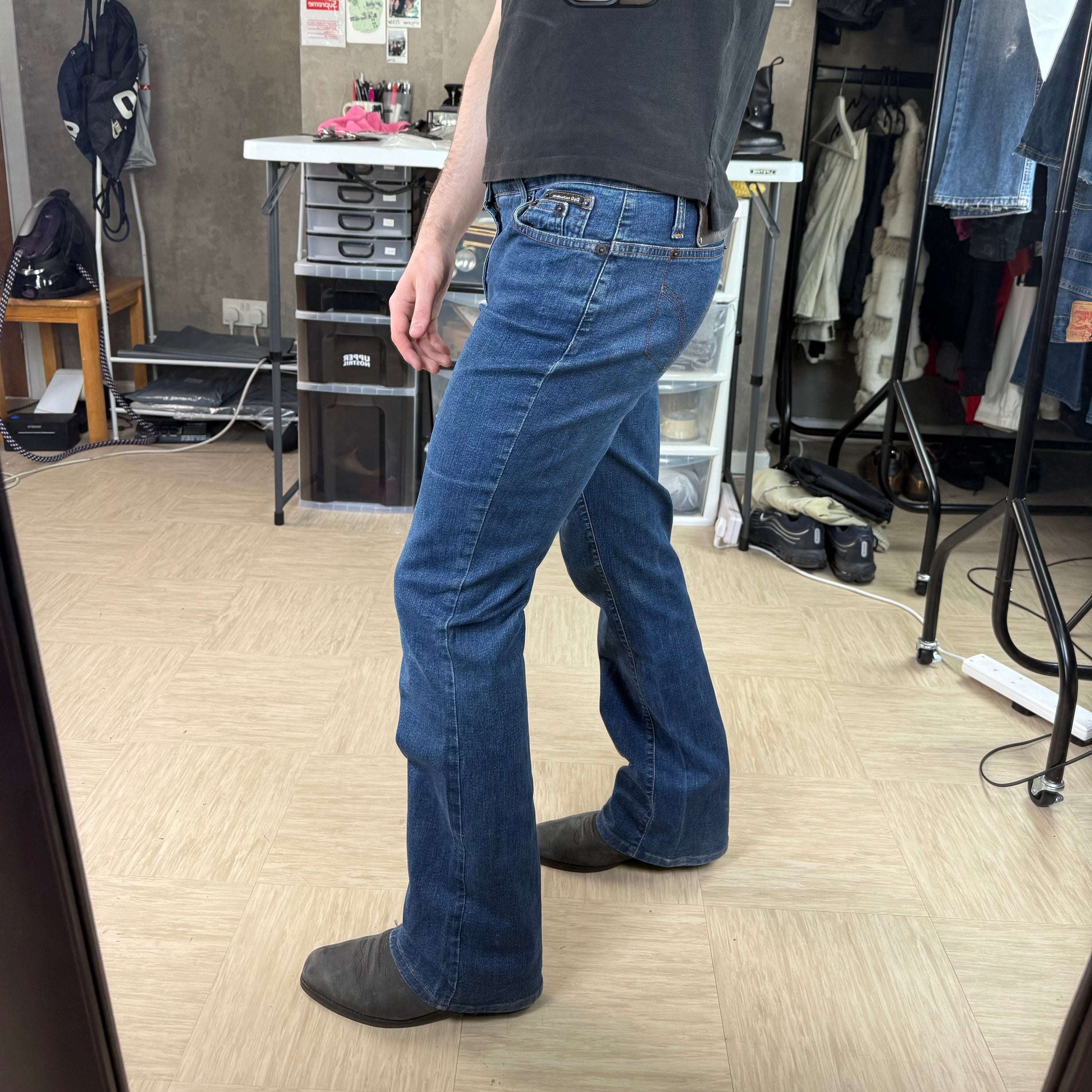 Dolce and gabbana 2000's fitted denim flare jeans (S)