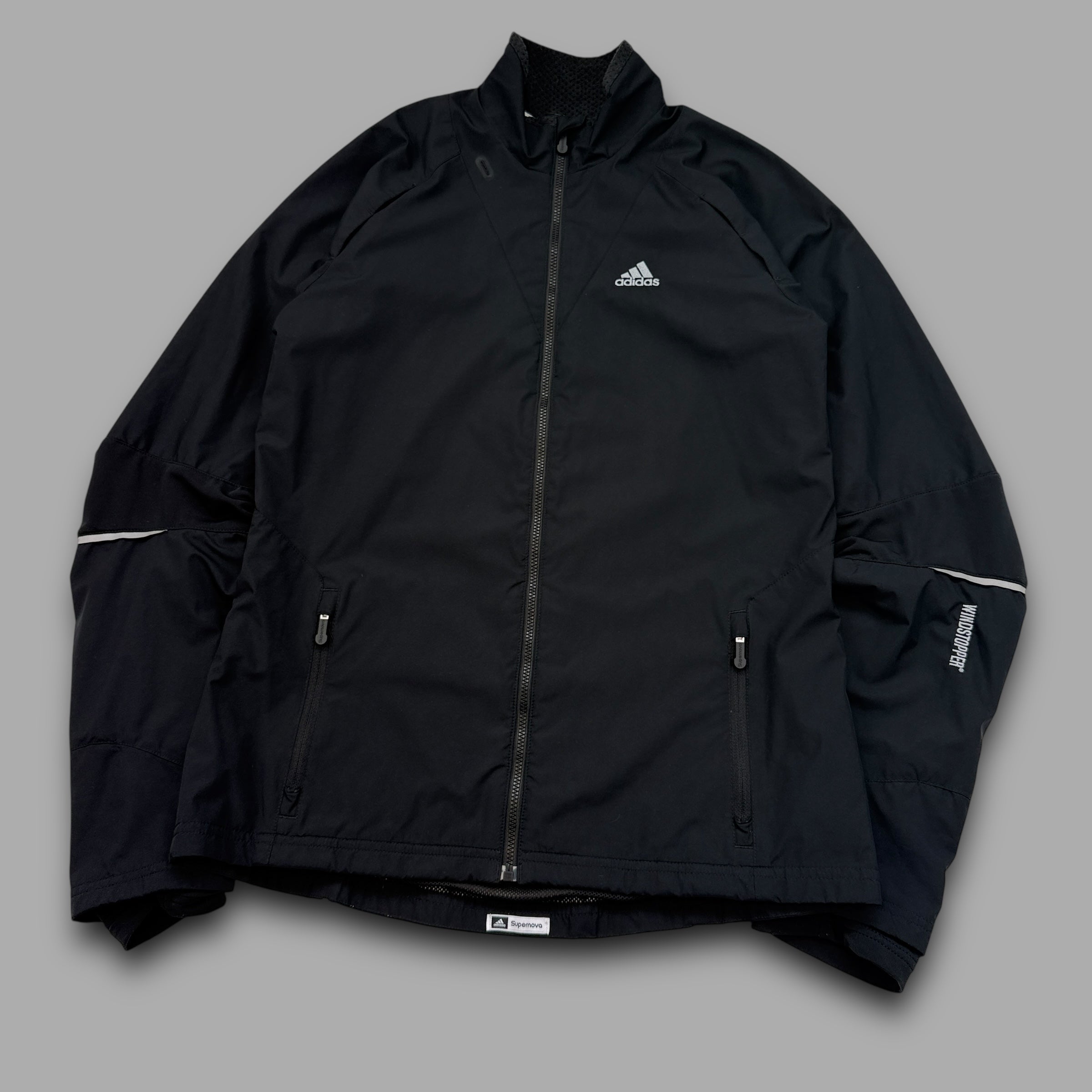 Adidas 2009 technical articulated nylon running track jacket (S)