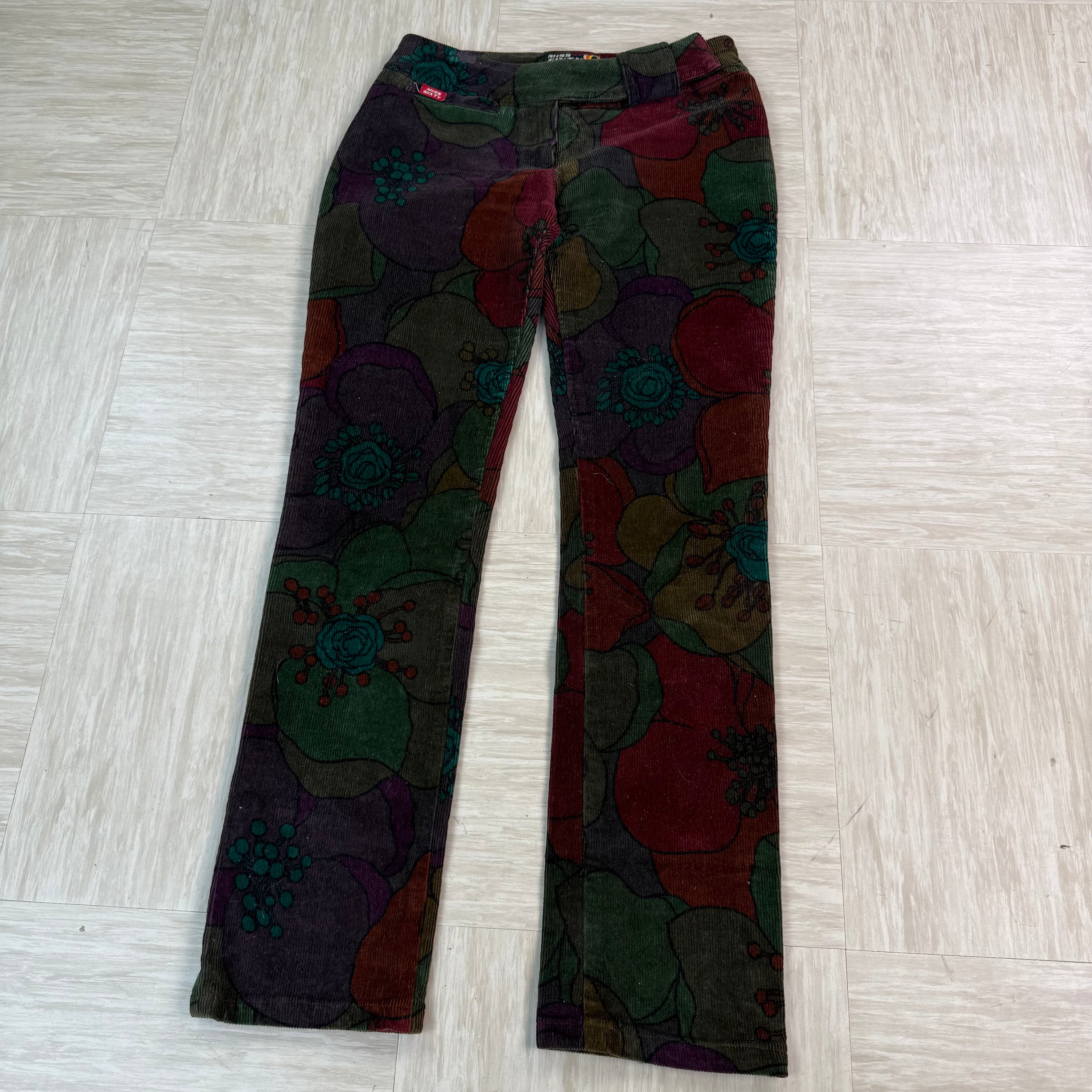 Miss sixty 2000's low Roxy corduroy pattered jeans (XS) wms