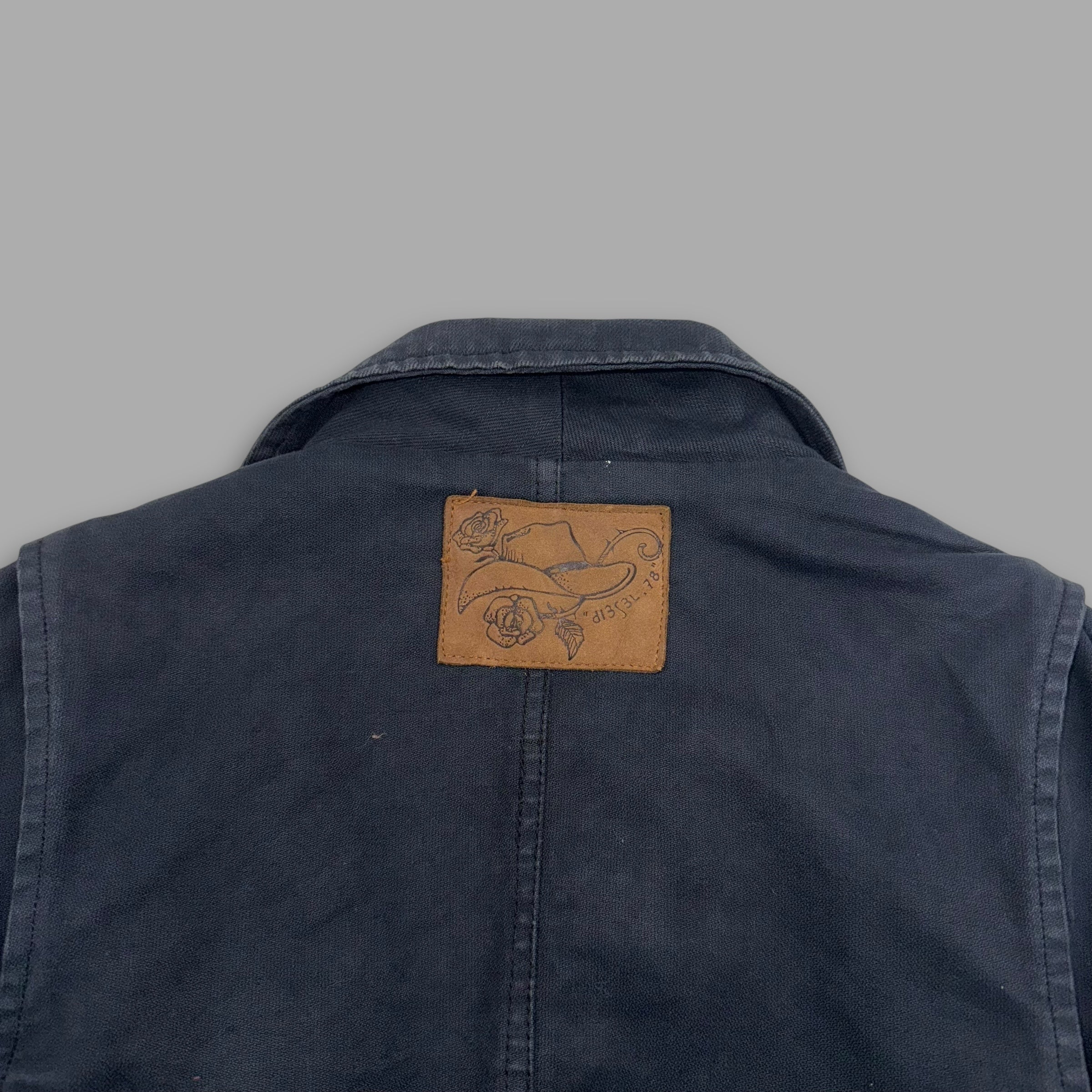 Diesel 2000's technical asymmetrical metal closure nylon jacket (S) wms