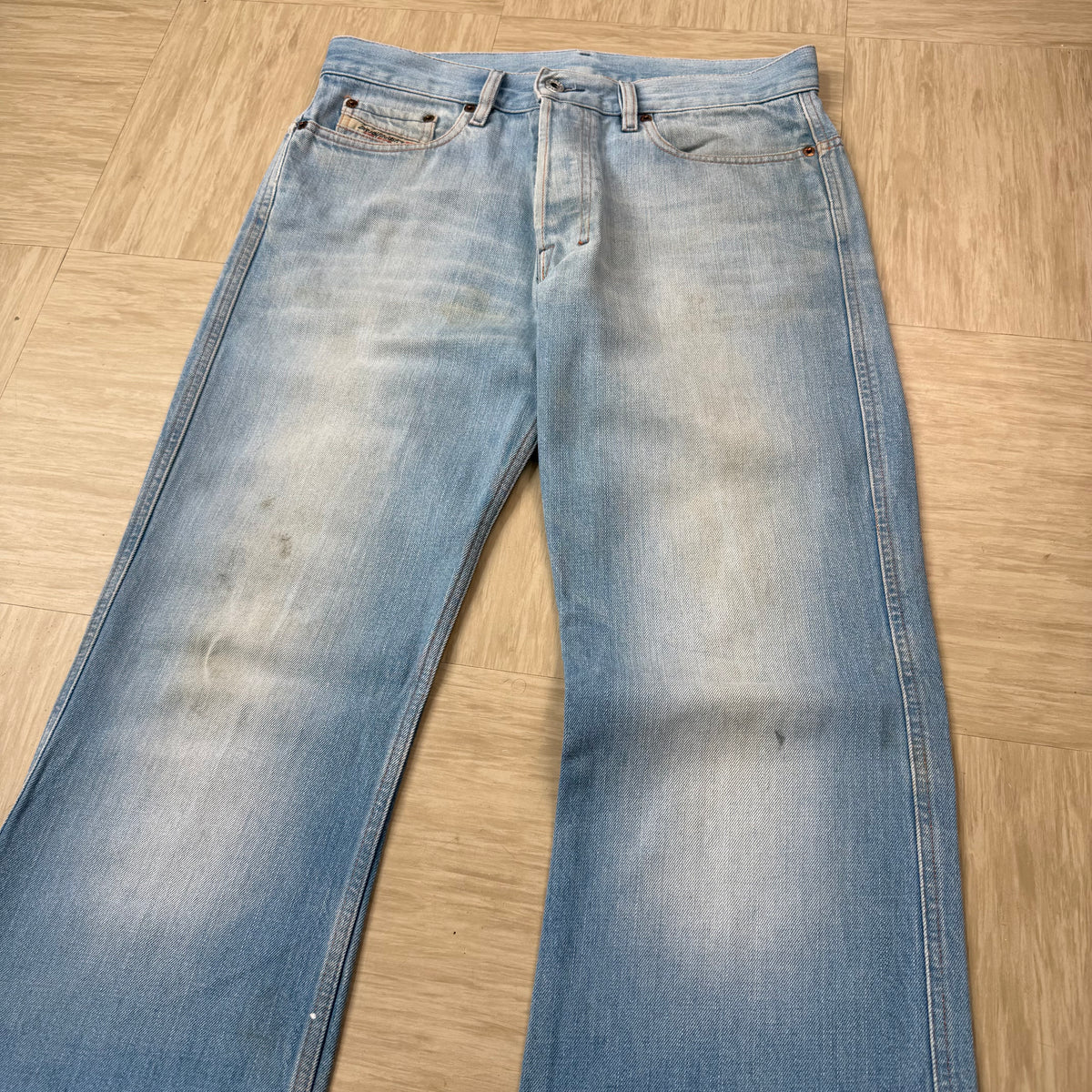 Diesel 2000's ravix relaxed bootcut light denim jeans (S)