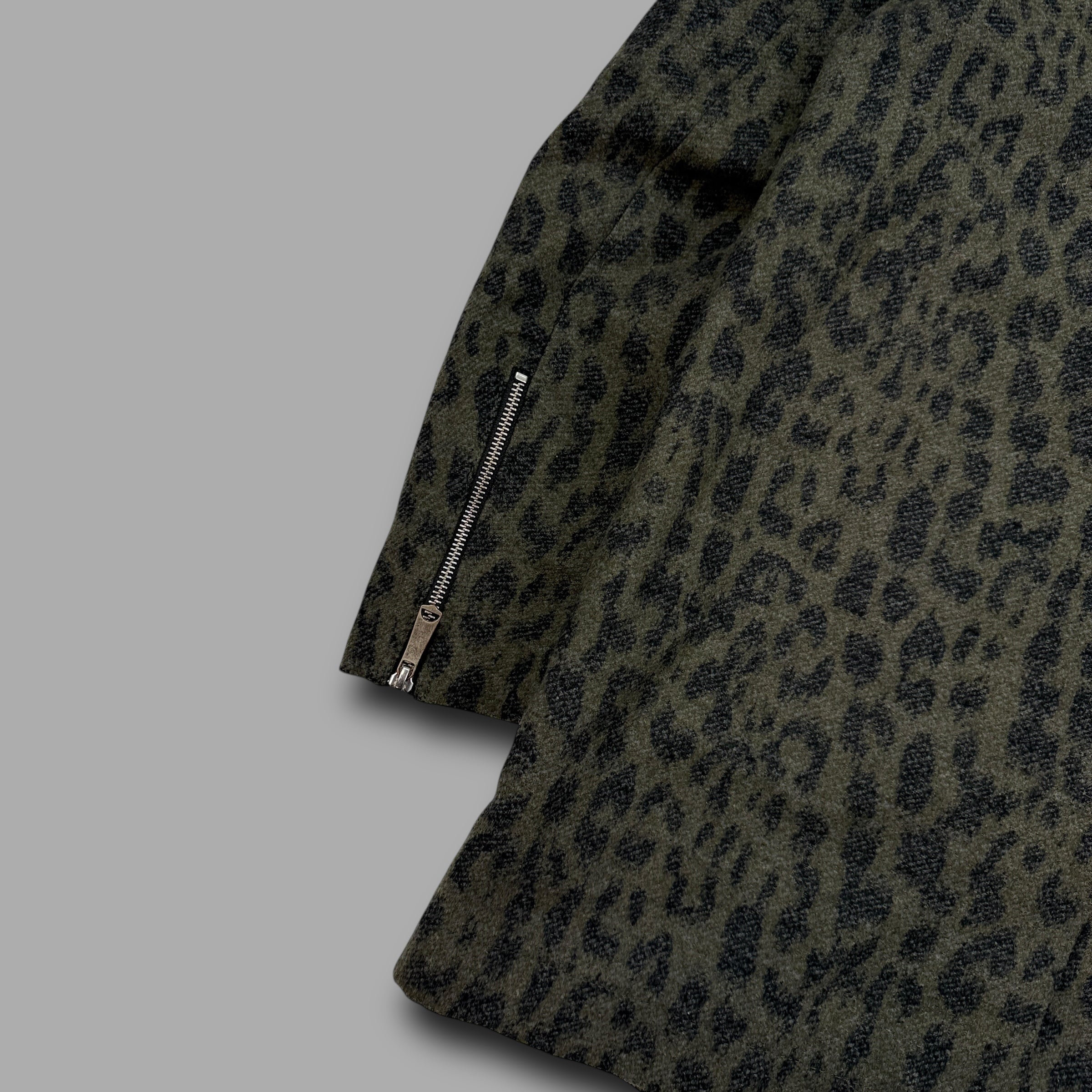 Diesel 2000's double breasted leopard peacoat (L) wms