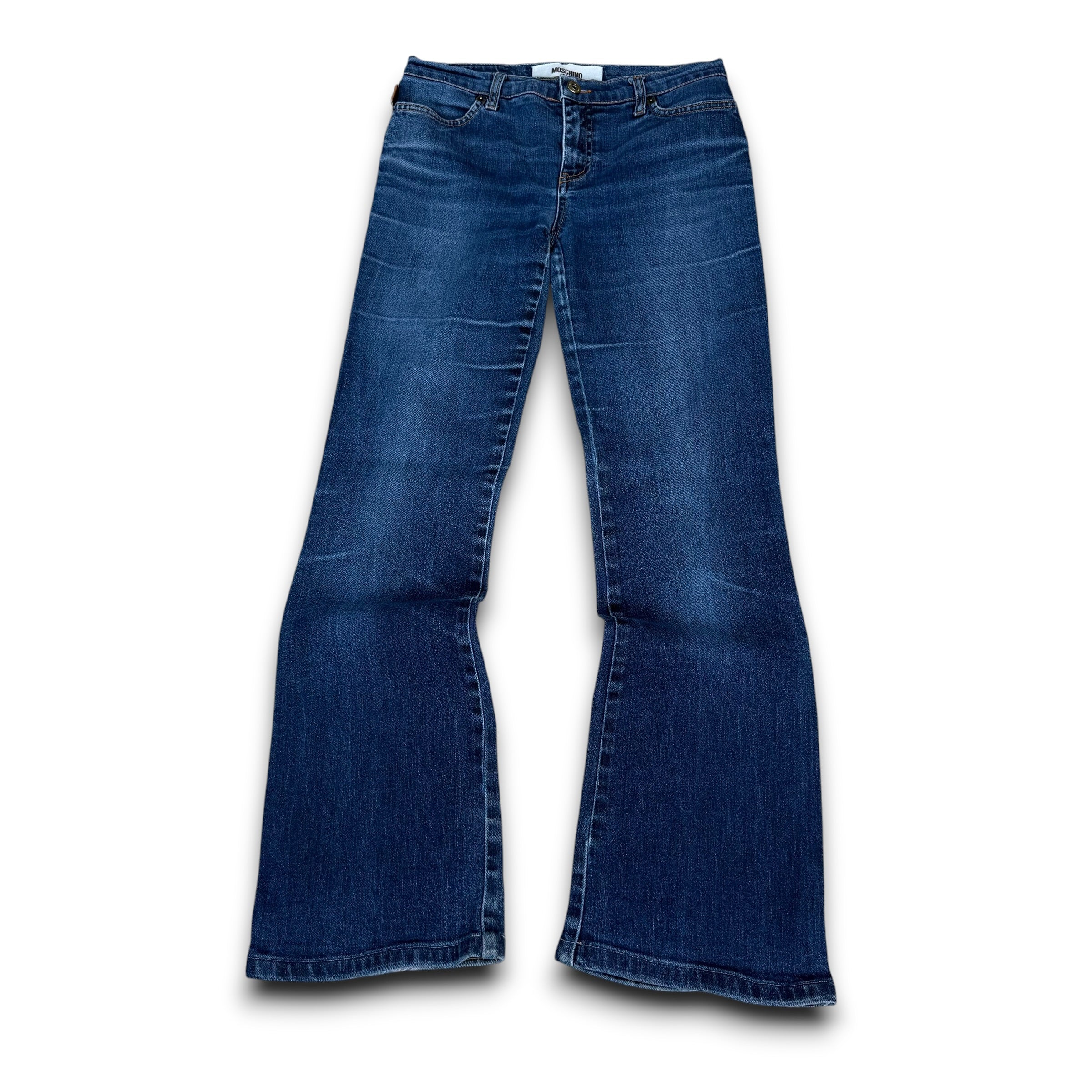 Moschino 2000's low waisted fitted denim bootcut jeans (S)