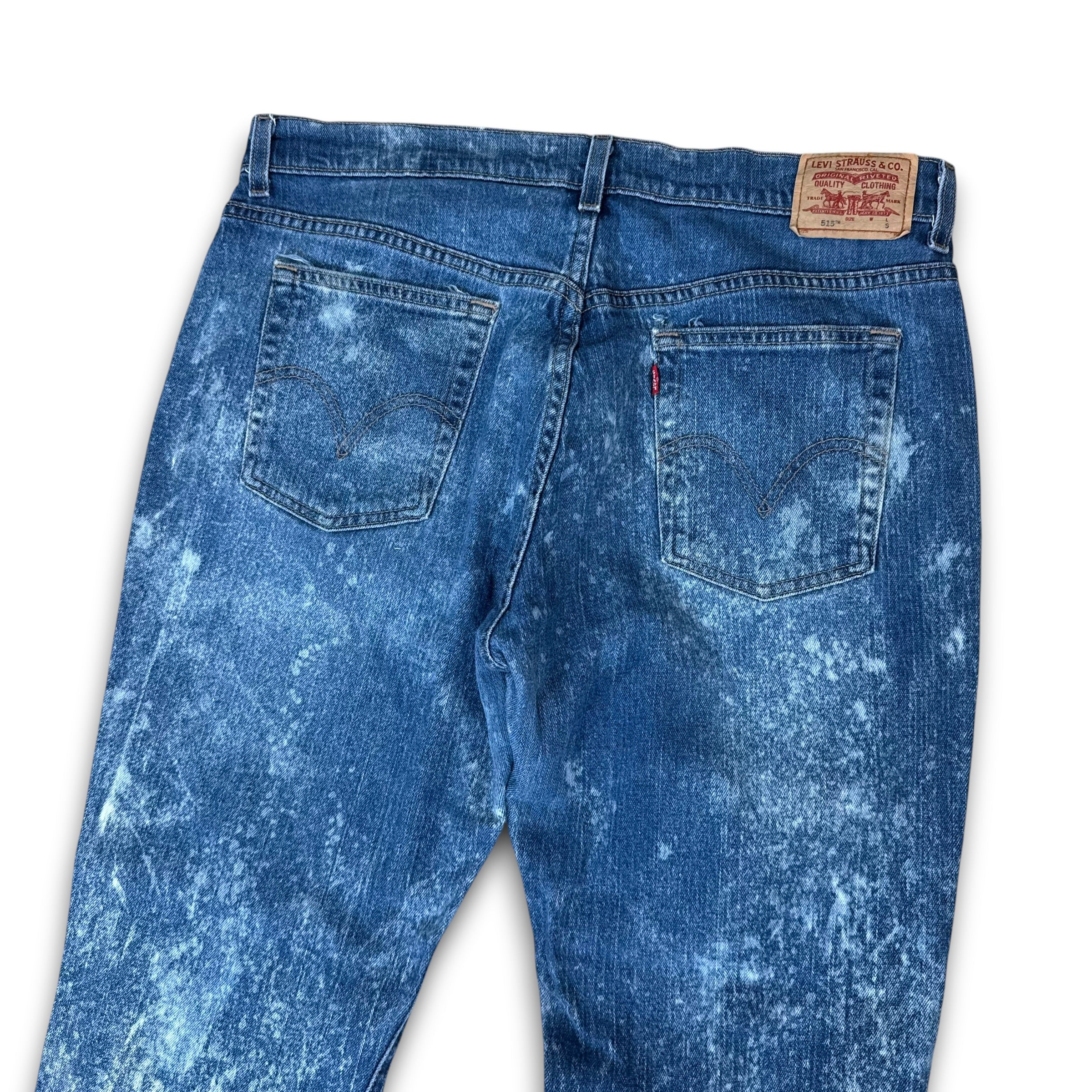 Levi's 515 2000's nouveau bootcut acid washed denim jeans (M-L)