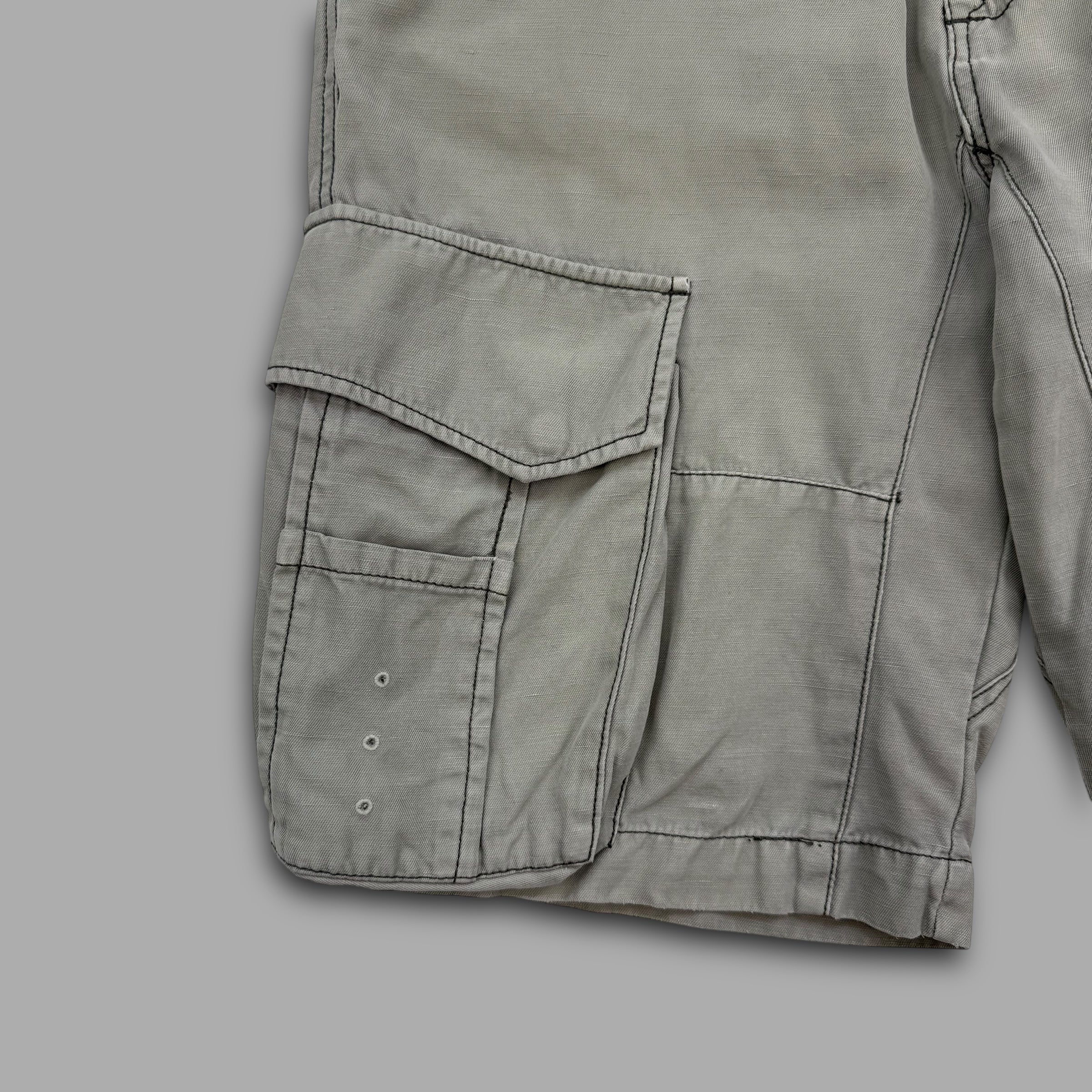 Diesel 2000's baggy wide leg multi-pocket jeans shorts (S)