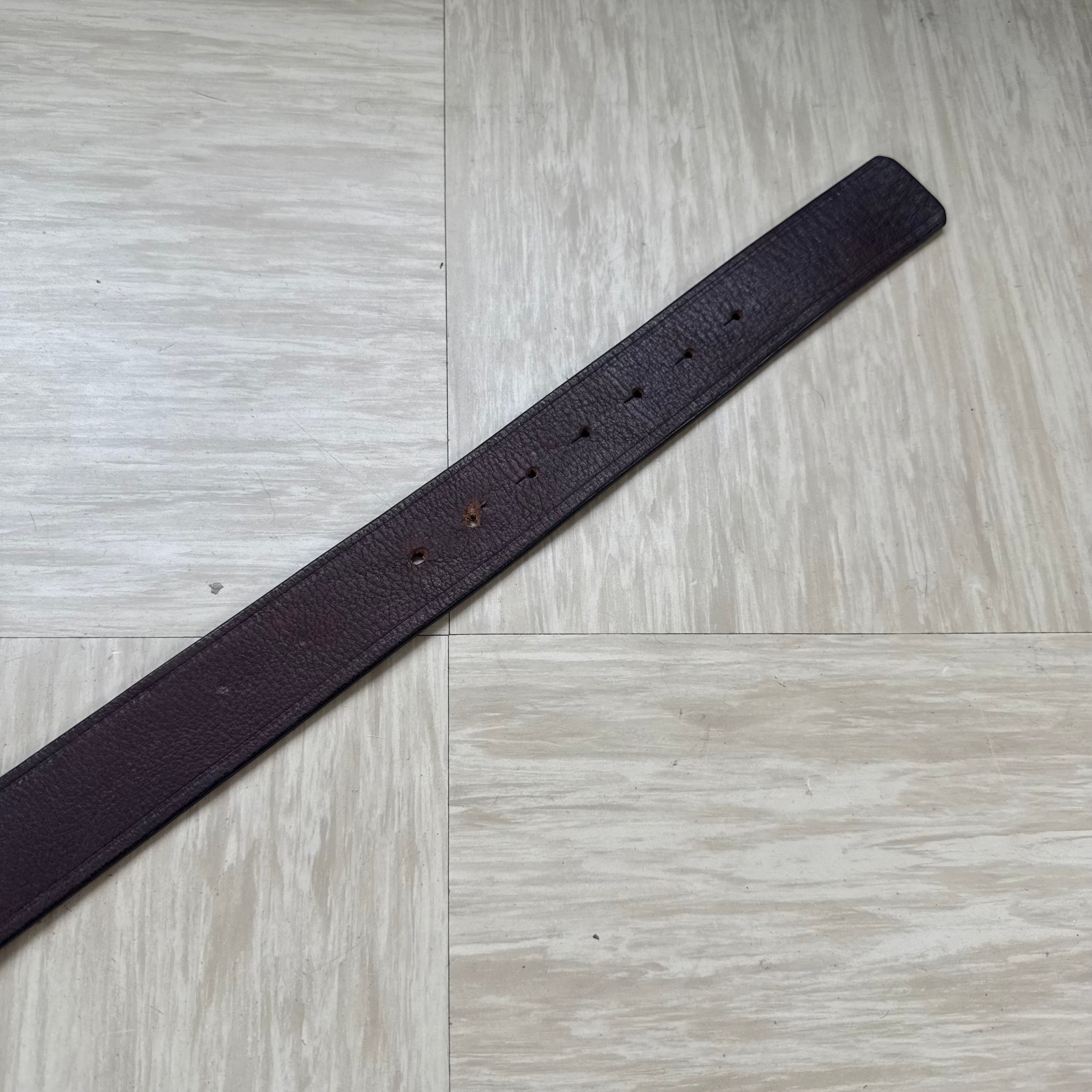 Diesel 2000's metal big buckle leather belt (OS)