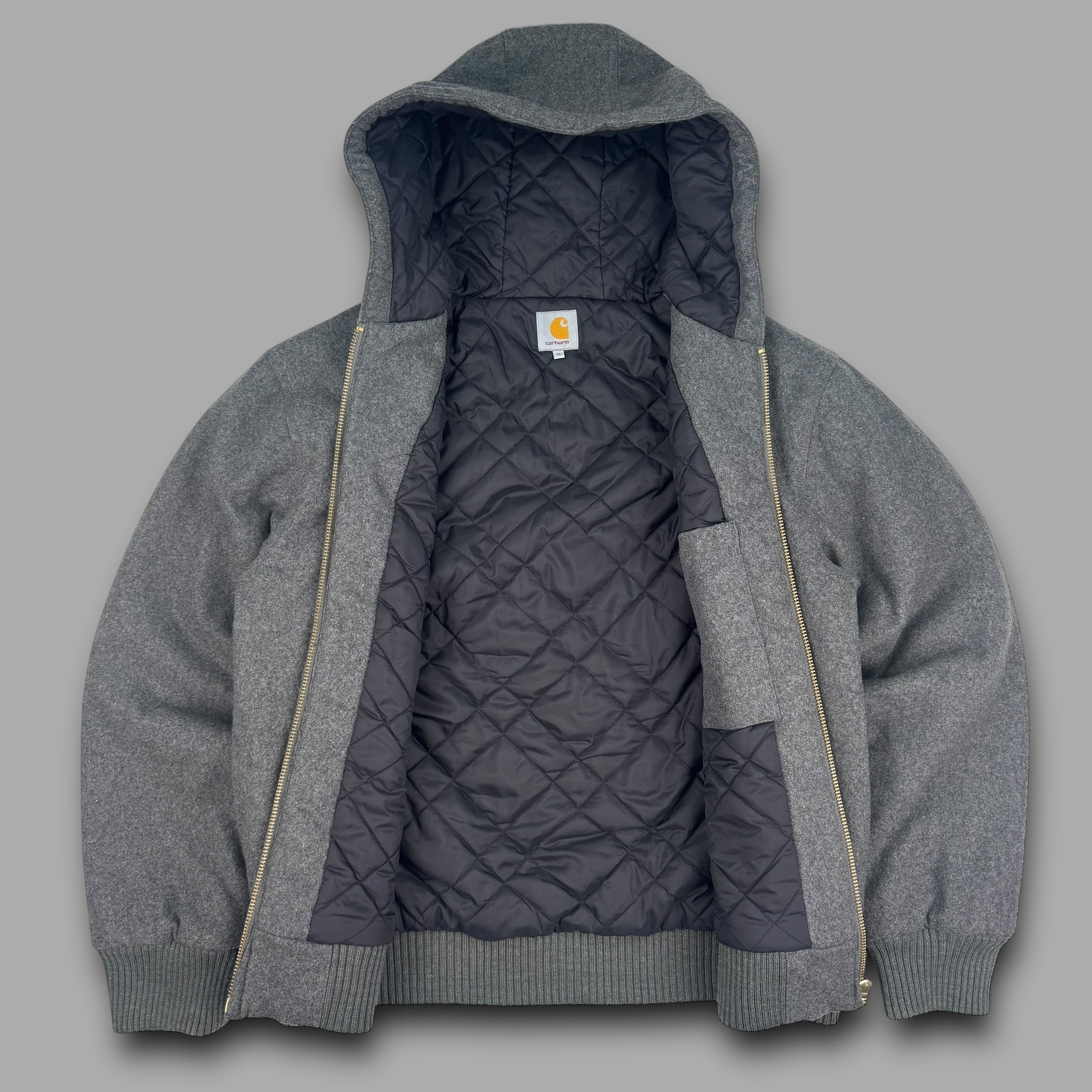 Carhartt 2000's loose fit mid weight zip up active hoodie (XL)